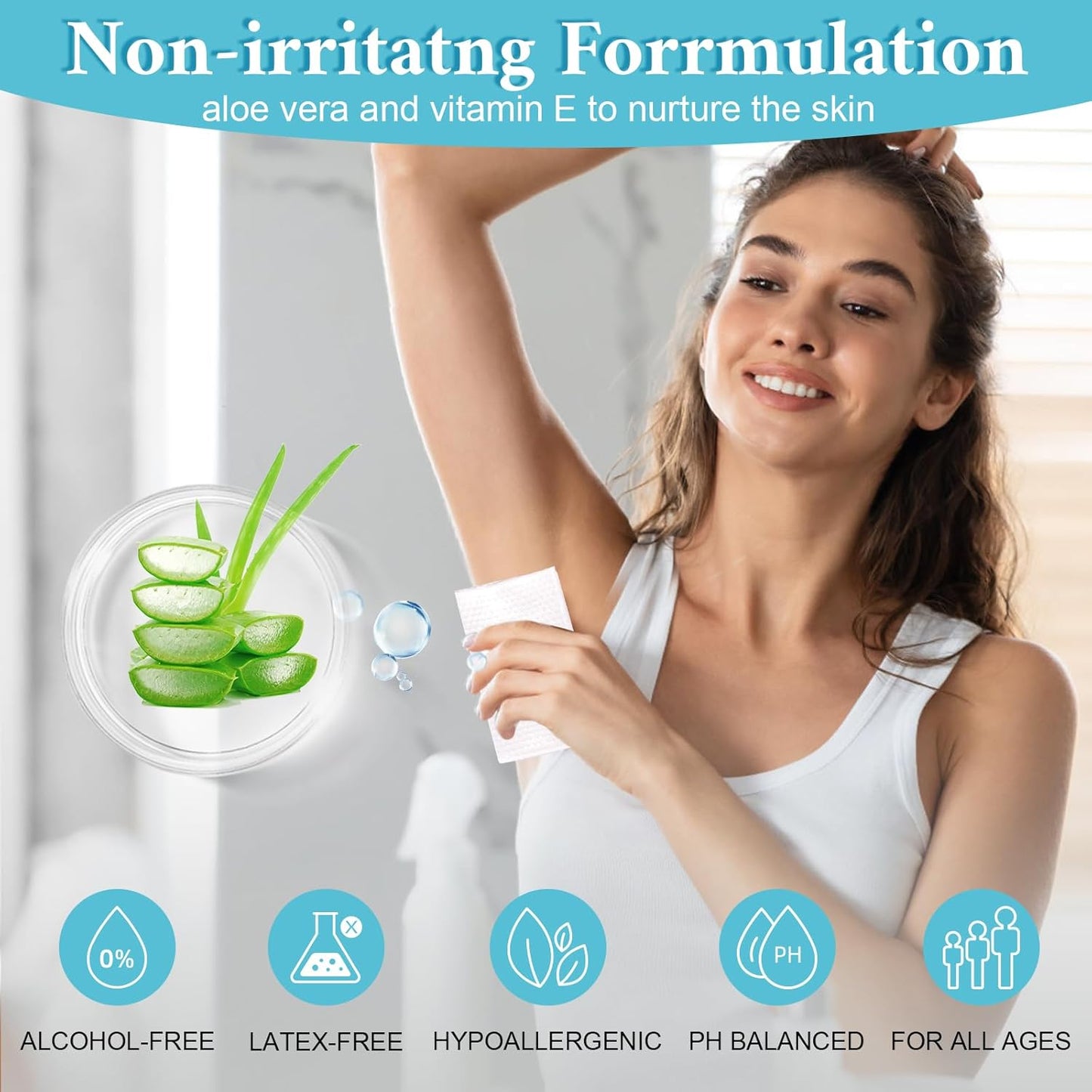 500 Pcs Ultra Thick Soft Large Body Wipes Individually Wrapped(7.87" x 9.45"),Shower Wipes for Adults Bathing No Rinse,Personal Cleansing Wipes for Travel Gym,Bulk Deodorant for Homeless(Blue)