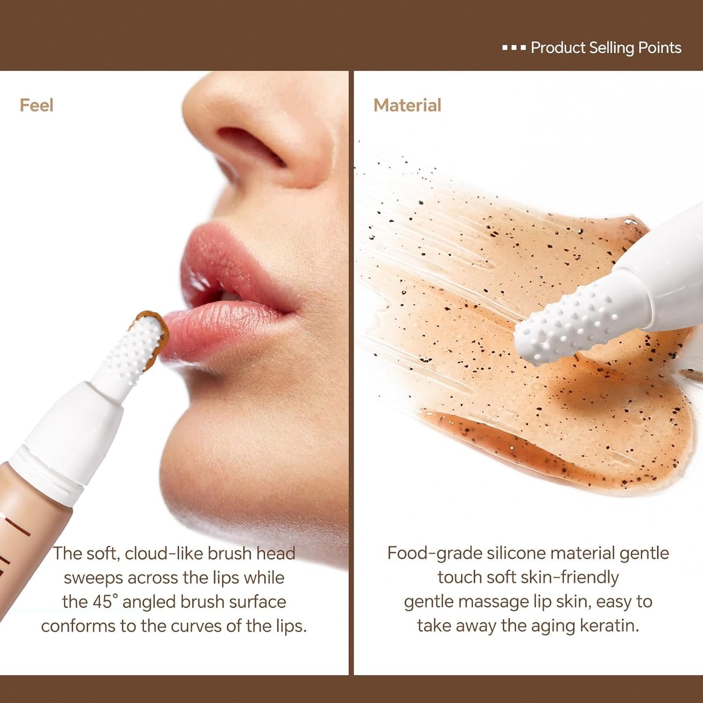 Nourishing Lip Scrub, Lip Scrub Exfoliator Gentle Exfoliation Lip Care Products for Chapped Dry and Flaky Lips Treatment