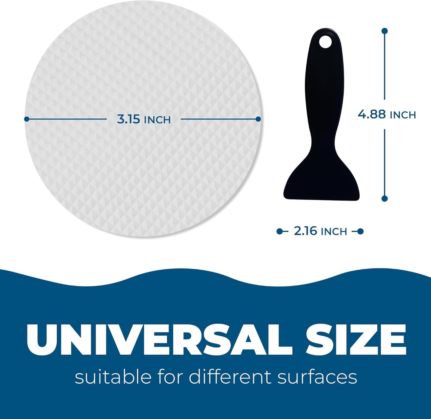 Anti Slip Shower Stickers 24 PCS, Invisible Non-Slip Shower Strips for Adults, Premium Adhesive Bath Tub Stickers (Clear)