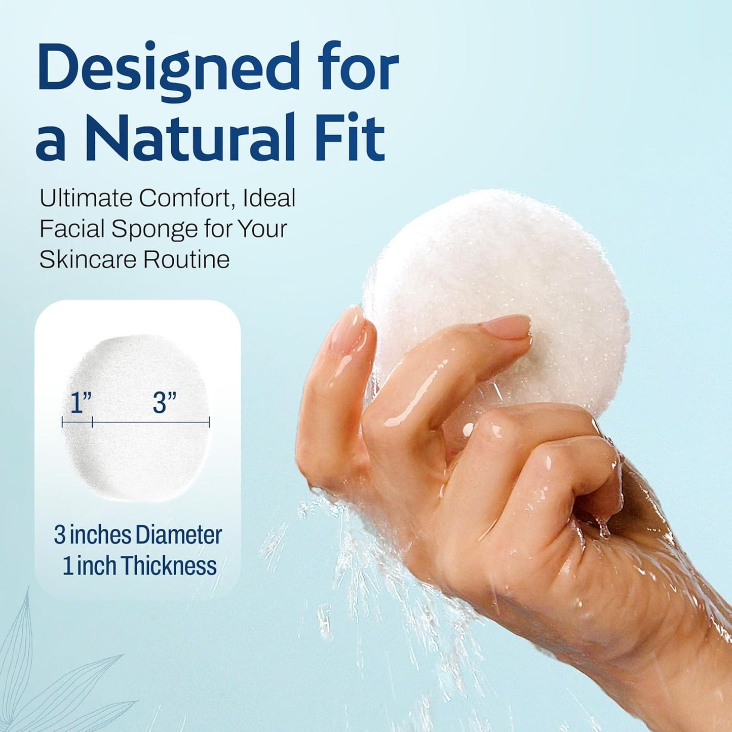 HartFelt Round Face Scrubber for Women | Reusable Facial Sponges for Daily Cleansing | Facial Exfoliating Pads for Removing Dead Skin, Dirt & Makeup | Use with Favorite Cream | Made in USA - 30 Count