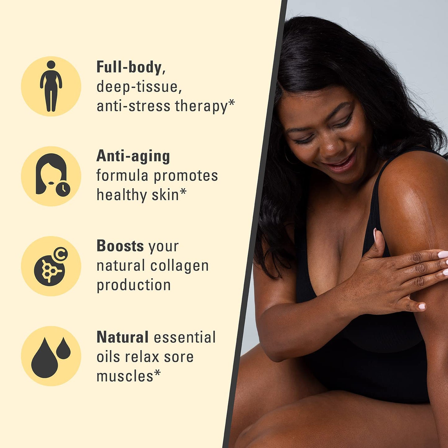 Ylang Ylang + Ginger Lymphatic Drainage Massage Oil – with Collagen & Stem Cells for Circulation, Detox & Cellulite Removal – Body Oil for Muscle Relief, Skin Firming & Relaxation – 8oz by M3 Naturals