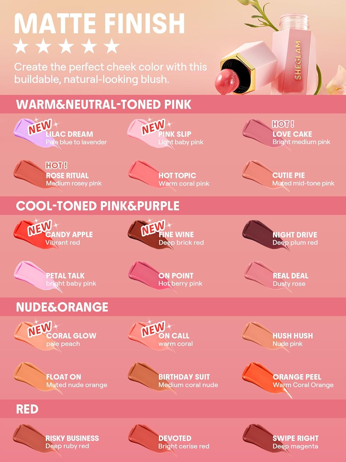 SHEGLAM Color Bloom Liquid Blush-Pink Slip