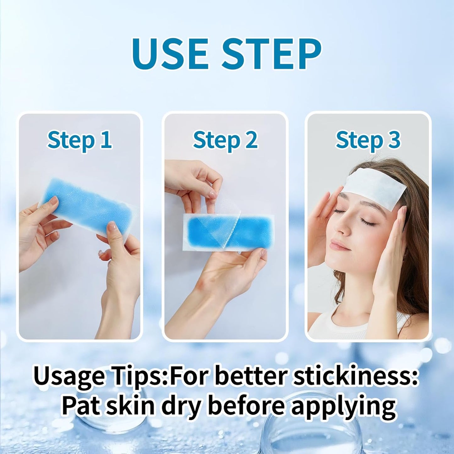 Instant Cooling Ice Packs for Outdoor Activities Summer Heat Relief - Large Disposable Cooling Patches for Neck Body, Camping Hiking Sports, Instant Temperature Drop 3 Pack