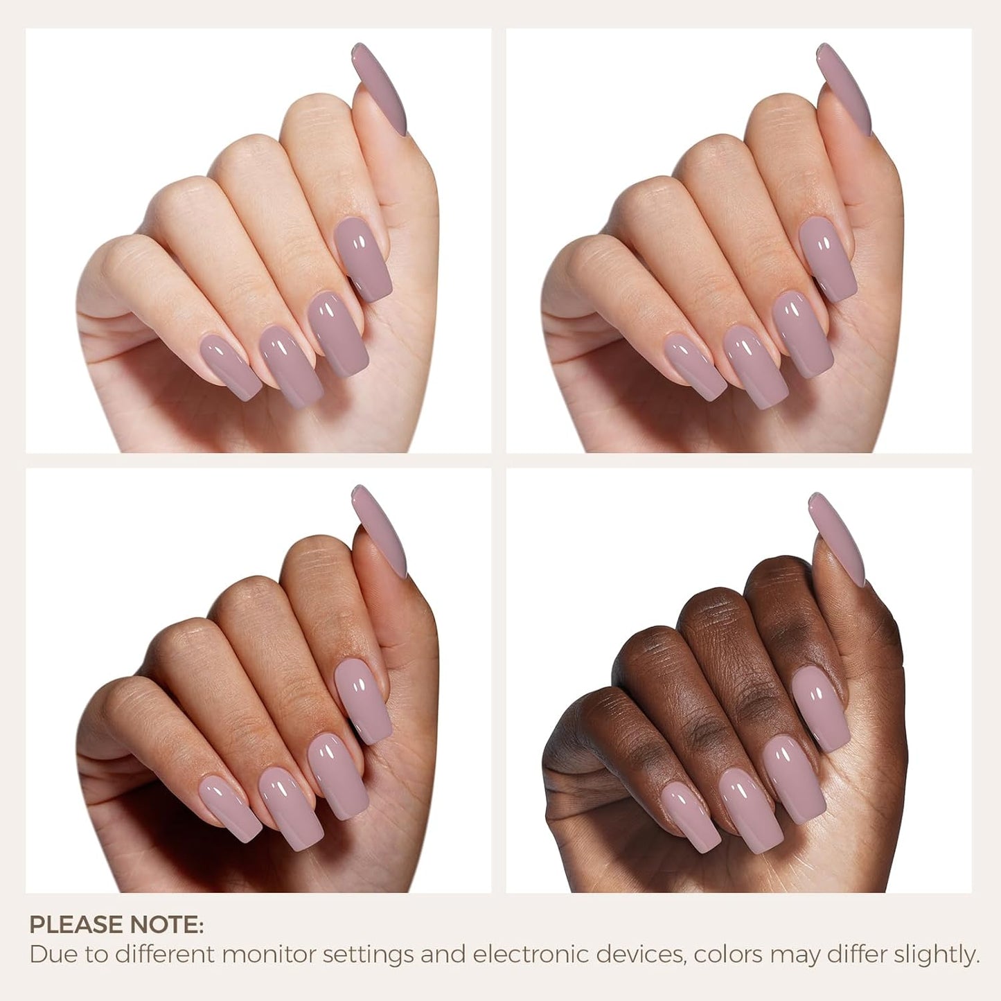 AILLSA Gel Nail Polish Dusty Mauve Jelly Gels Polish Gray Purple Neutral Nude Polish Dark Lavender Nude Natural Color Fall Winter Soak Off U V Gel for Nail Salon at Home 0.51 Fl Oz/GC02