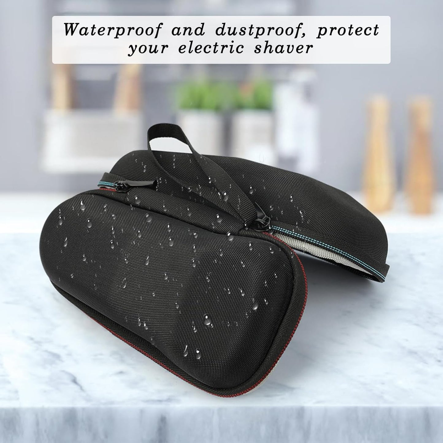 Braun Shaver Travel Case - Hard EVA Protective Holder for Series 3/5/6/7/8/9 Pro+ & All Models (Fits 3s, 5s, 7s, 8s, 9s)-Water-Resistant Men's Electric Razor Storage Pouch for Gym & Vacation