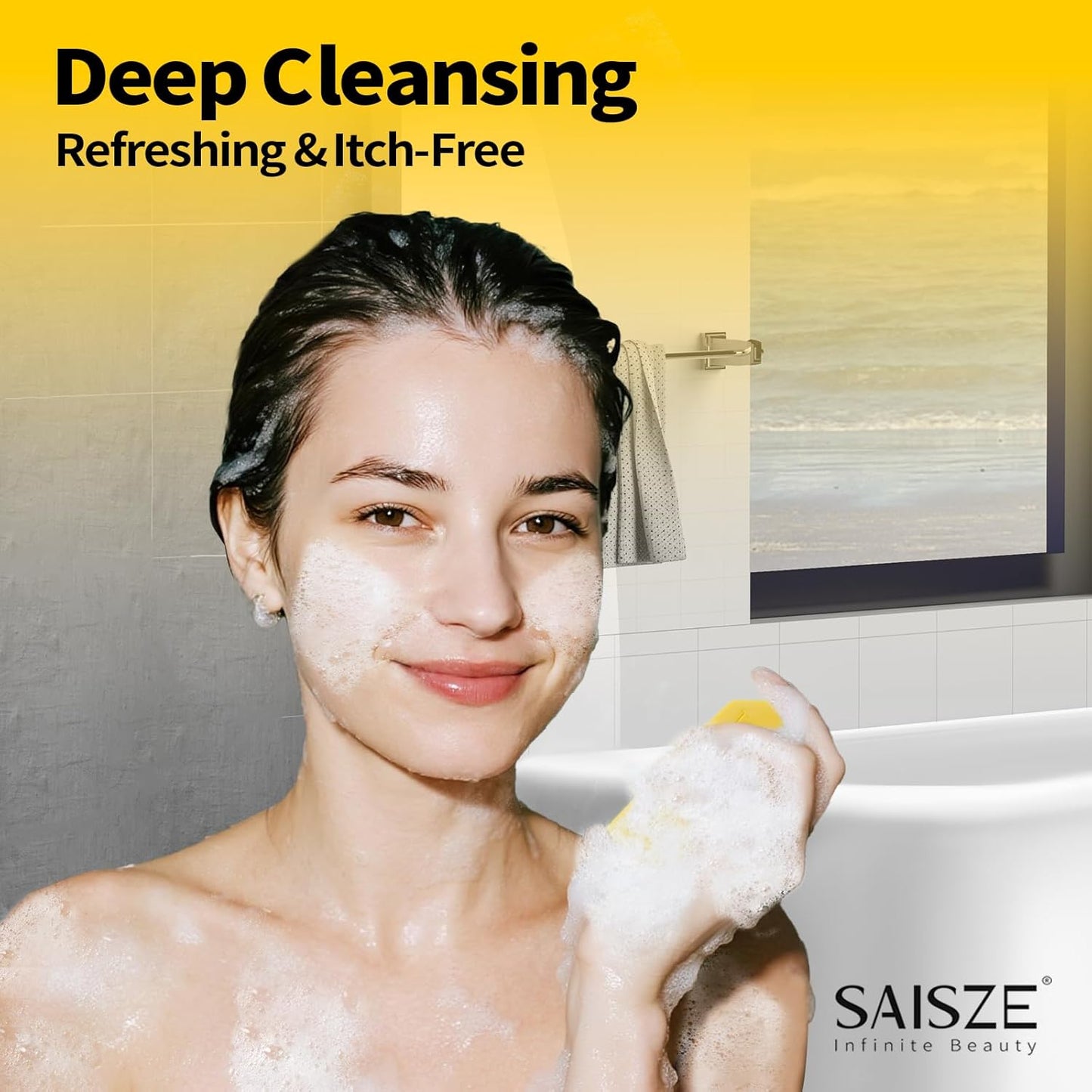 Dead Sea Sulfur Soap Bar Help with Acne and Blackheads, Natural Sulfur Face Wash Bar Keeps Pores Cleaner, Organic Sulphur Soap Bar for Oily Skin and Blemishes, 4 Ounce (Pack of 2)