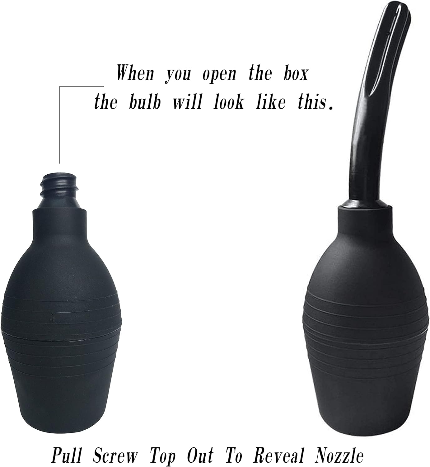 Abyclean Anal Douche Enema Bulb Vaginal Douche Enema Cleaner for Women’s or Man’s Health (310ml Black)