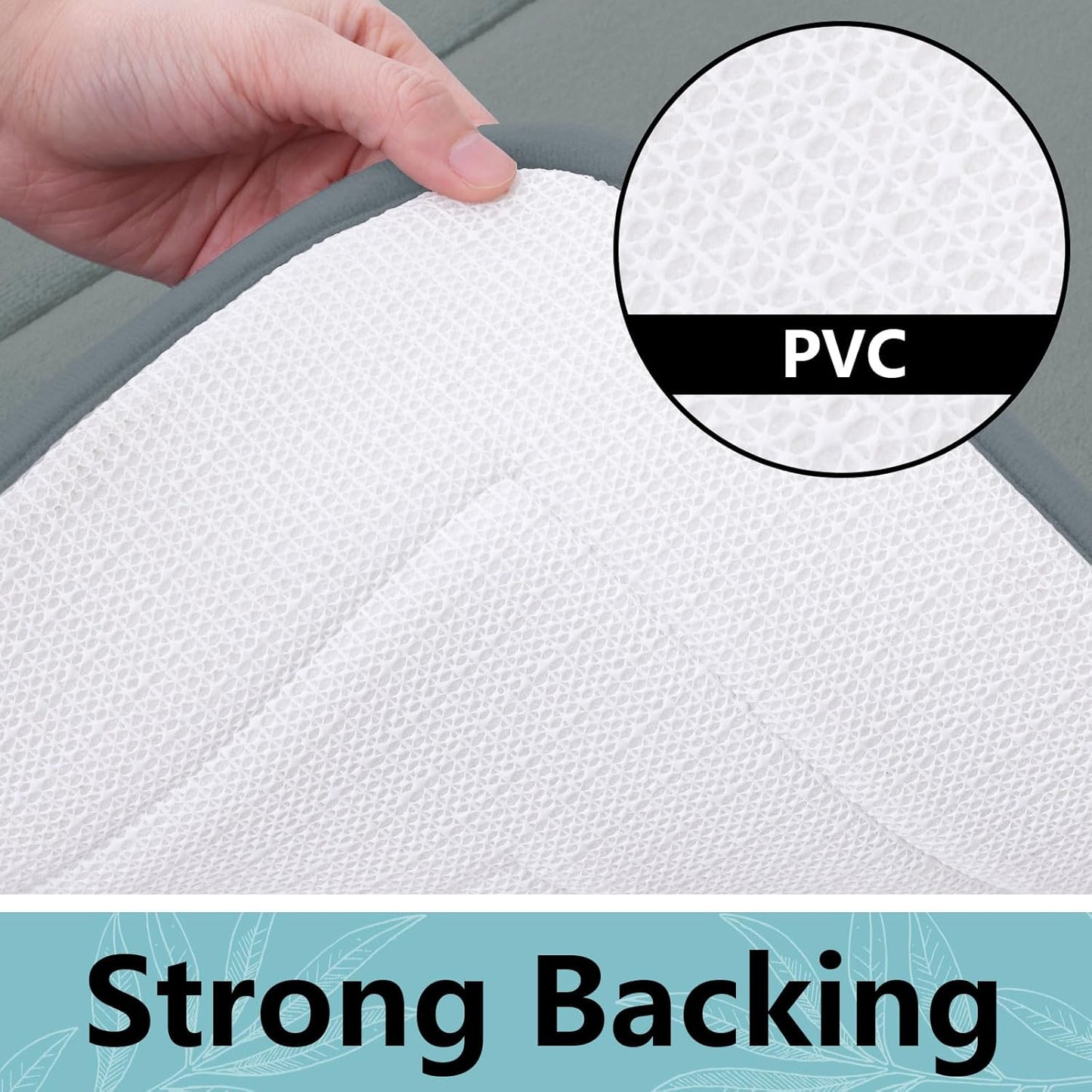 Arotive Memory Foam U-Shaped Toilet Rugs 24" x 20", Super Soft Absorbent Contoured Bathroom Rugs, Machine Washable Contour Bath Mats for Bathroom Toilet Base, Grey