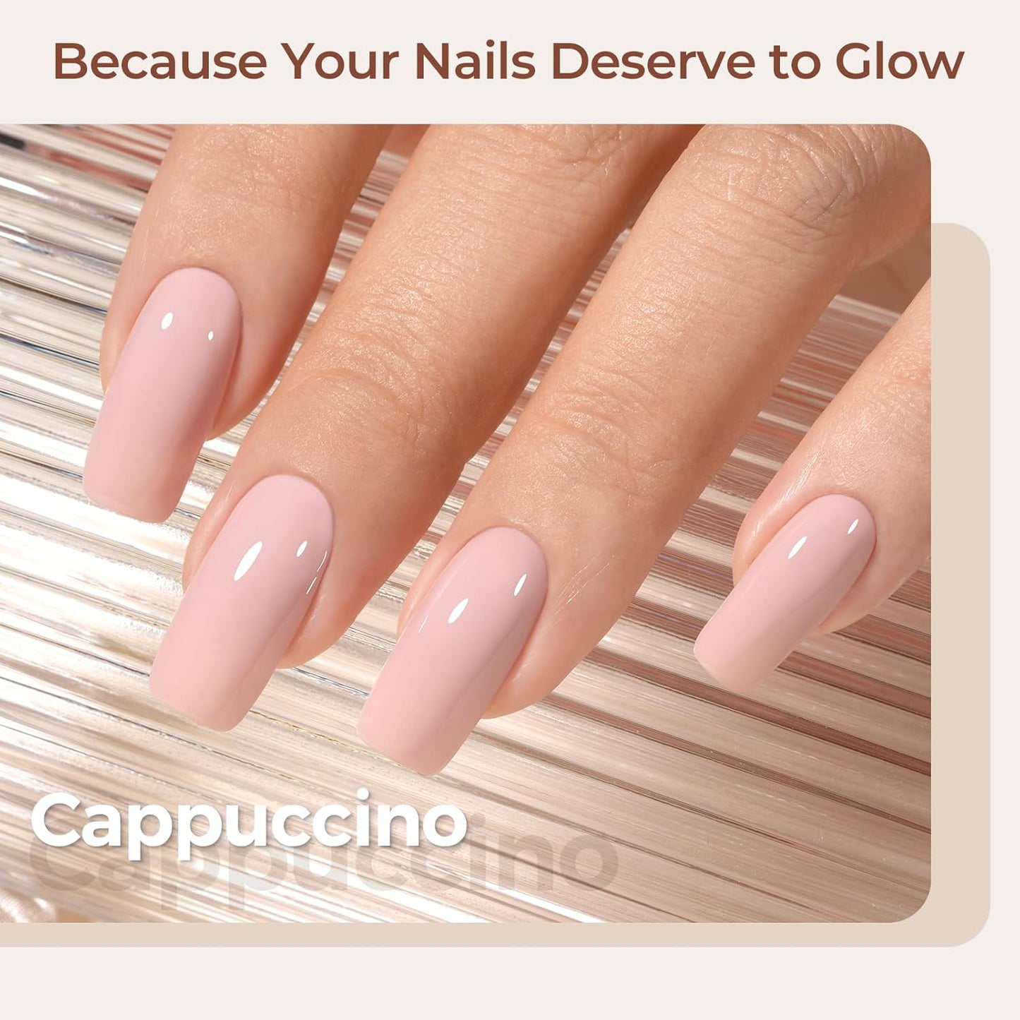 AILLSA Gel Nail Polish Nude Cappuccino Gel Polish Neutral Light Brown Mocha Jelly Gel Polish Natural Tan Color Nails Soak Off U V Gel for Nail Salon at Home Fall Winter Gift for Women 0.51 Fl Oz /GC31