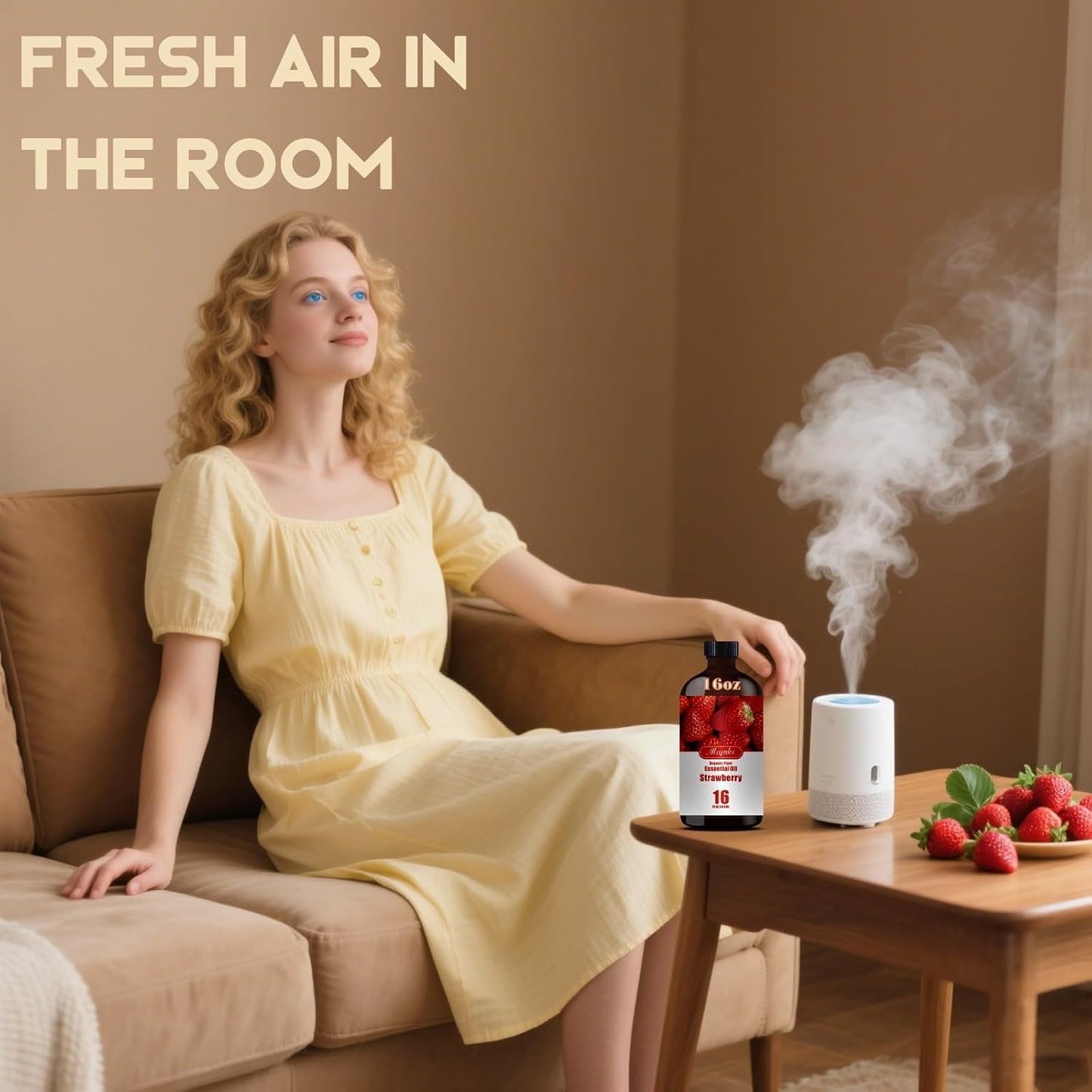 Strawberry Fragrance Oil-Strawberry Essential Oil 16.33oz (490ml)-100% Pure Natural Scent for Diffusers, Candles, Soap Making & Aromatherapy-Relaxing Home & Gift Essential Oil for Bath, Massage