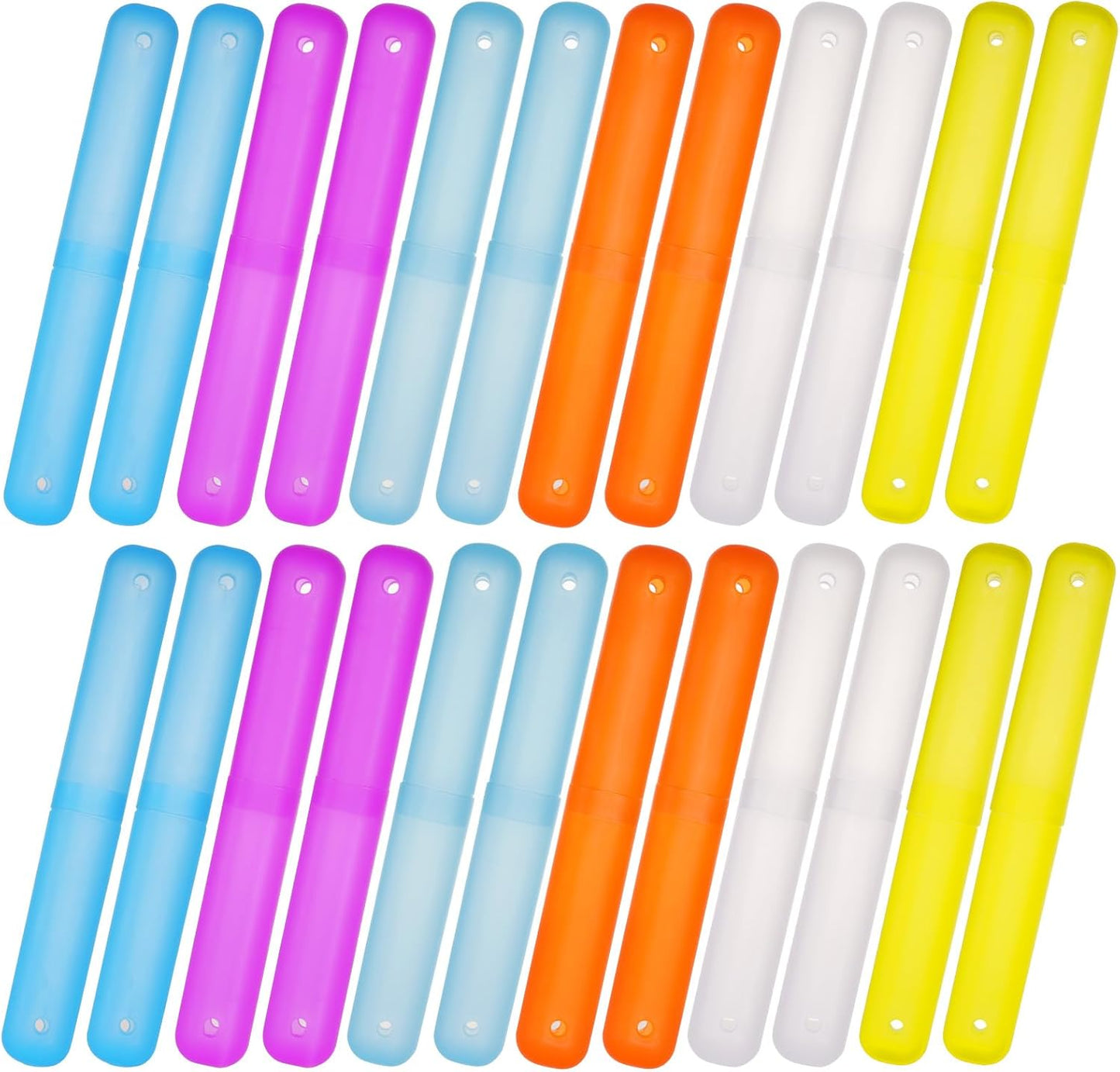 Plastic Toothbrush Case Mix Colors Portable Dust-proof Toothbrush Cases Toothbrushes Holder for Daily and Travel Use (24)