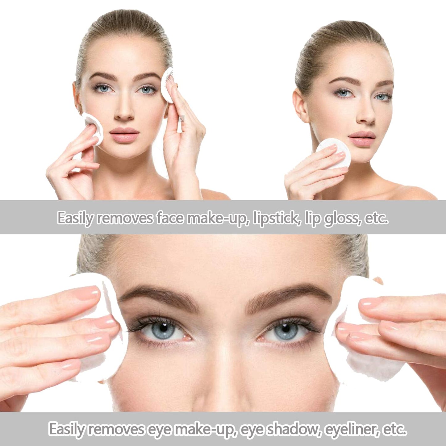 Reusable Makeup Remover Pads (16 Pack) with 2 Bags for Laundry & Storage, Reusable Bamboo Cotton Rounds, Eco-Friendly Reusable Cotton Pads for All Skin Types