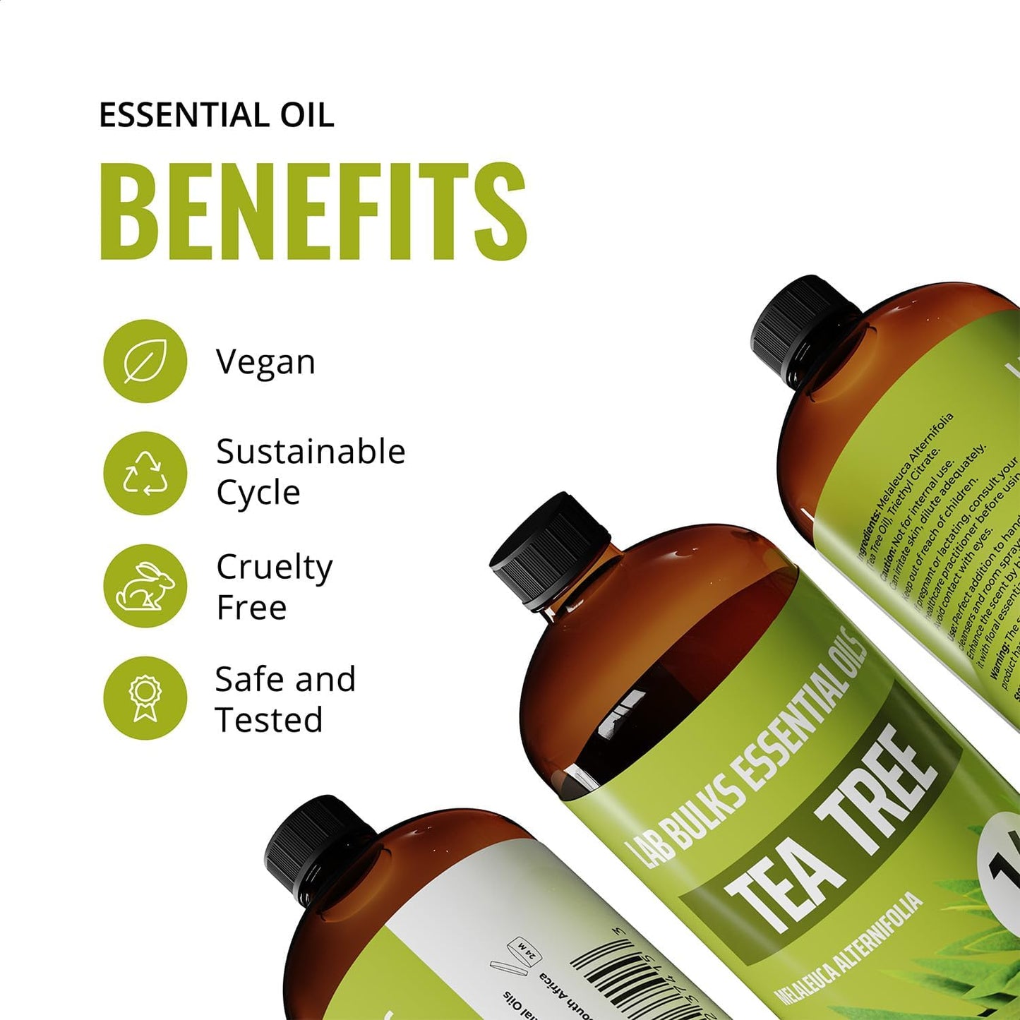 Tea Tree Essential Oil 16 Ounce (2 Pack) – Aromatherapy Tea Tree Oil Bulk for Diffuser, Soap Making, Home, Candles