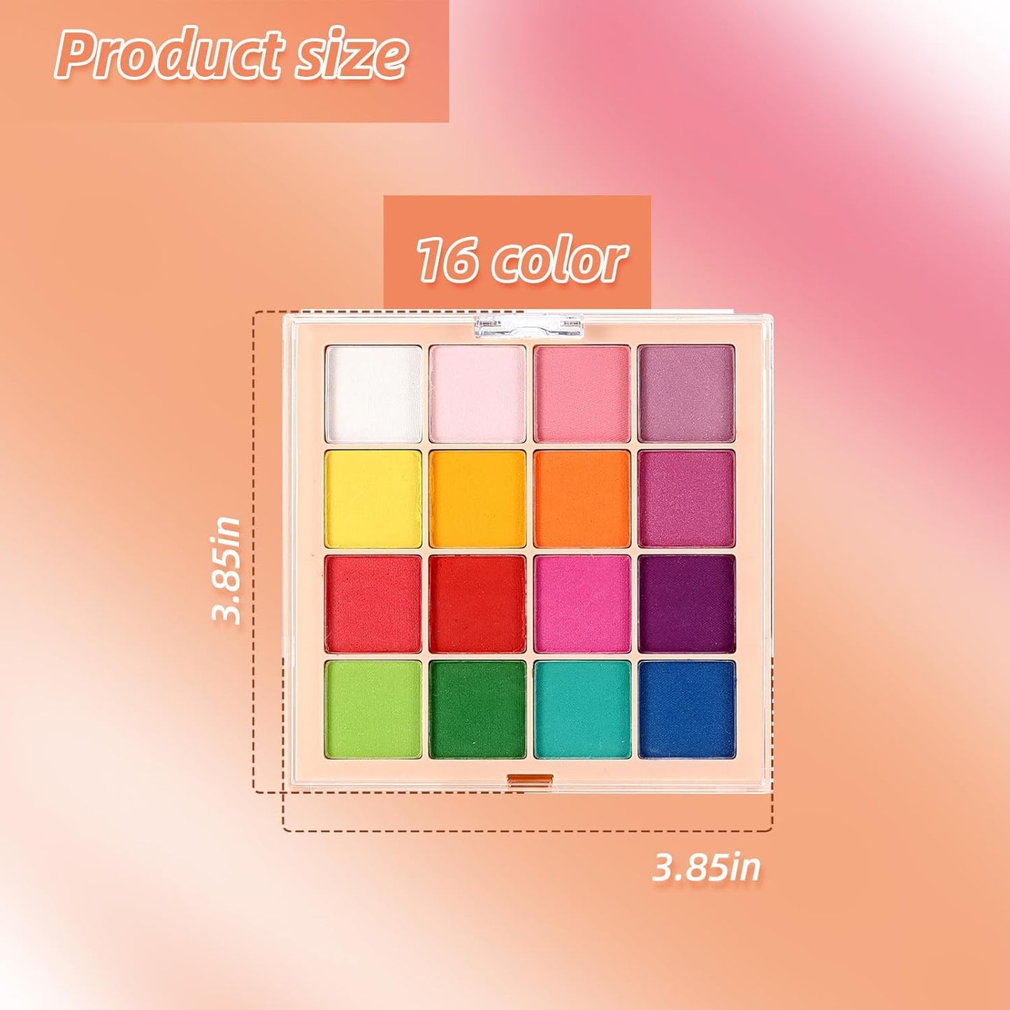 Nail Pigment Powder Palette Set, 16 Colors Ombre Nail Powder Palette French Aura Nails Ombre Nail Brush Nail Long-lasting Manicure Art DIY Accessories (06)