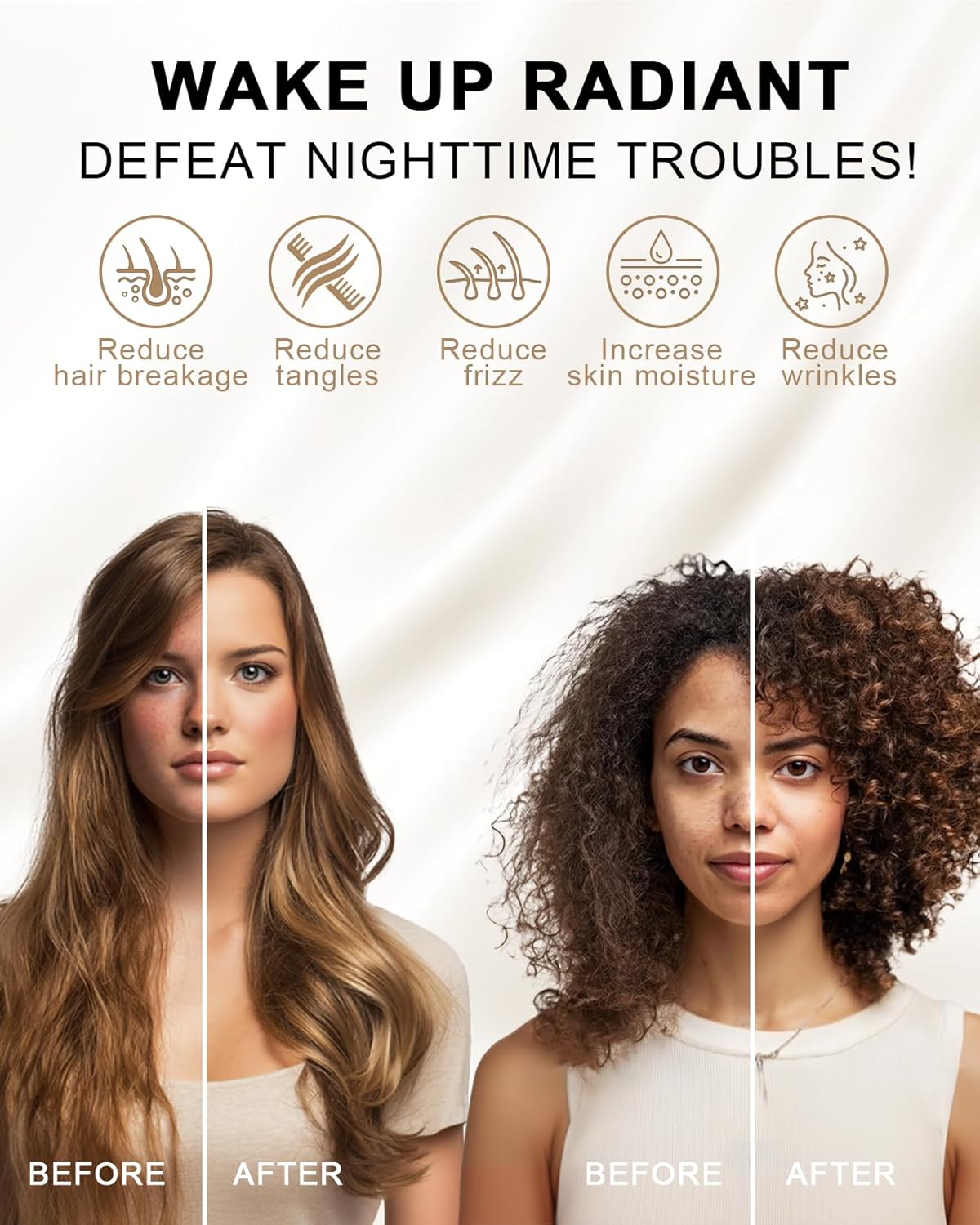 THXSILK Mulberry Silk Pillowcase for Hair and Skin, 100% Mulberry Silk Bed Pillowcase, Hypoallergenic Soft Breathable Both Sides Silk Pillow Case with Hidden Zipper, King Pillow Case 20"x36", Taupe