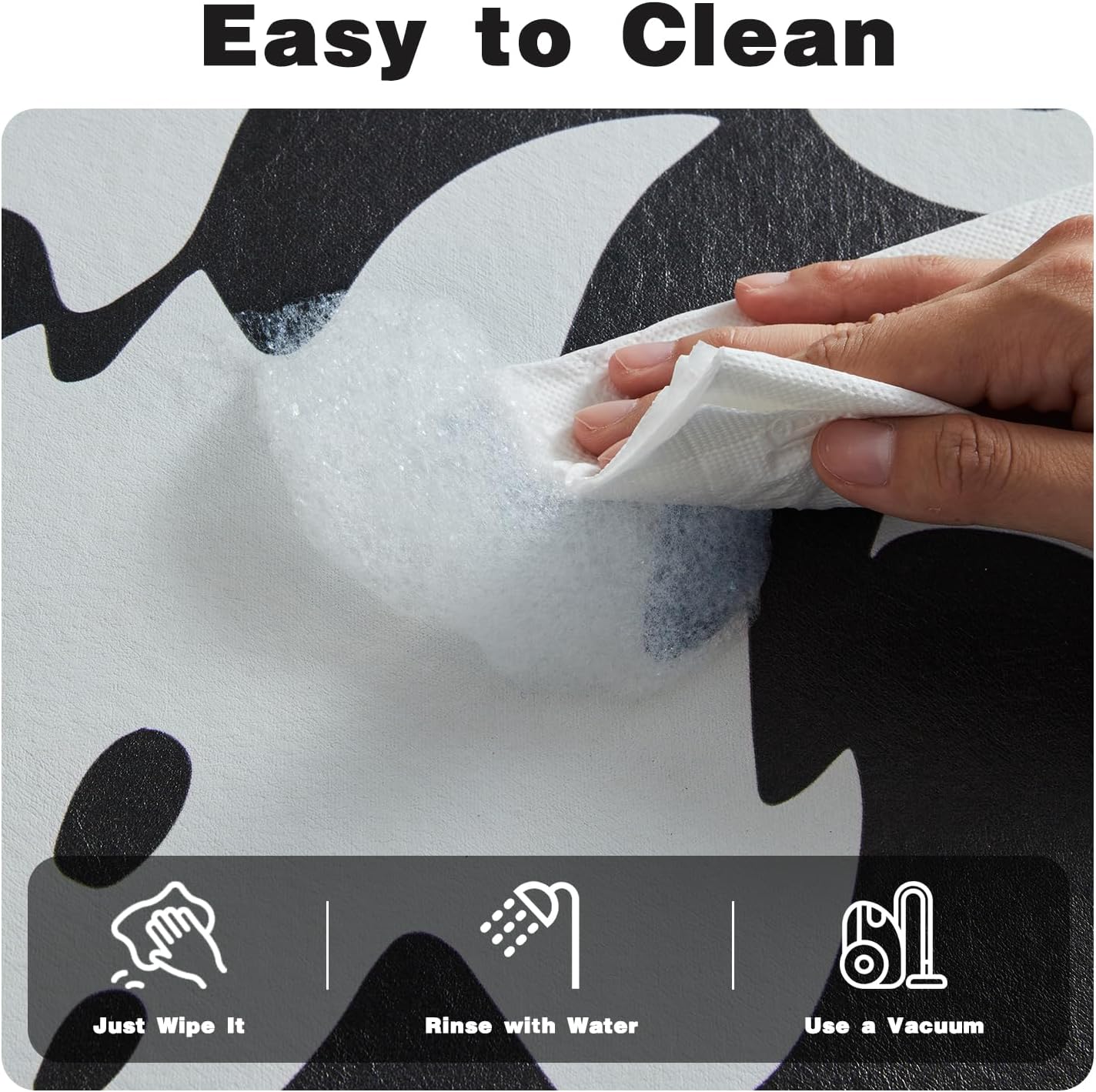 Halloween Bath Mat, Thin Halloween Bathroom Rug Non Slip Quick Dry Ghost Bath Mat Fits Under Door Thin Floor Mat Halloween Decor, 24''x36'', Ghosts Black