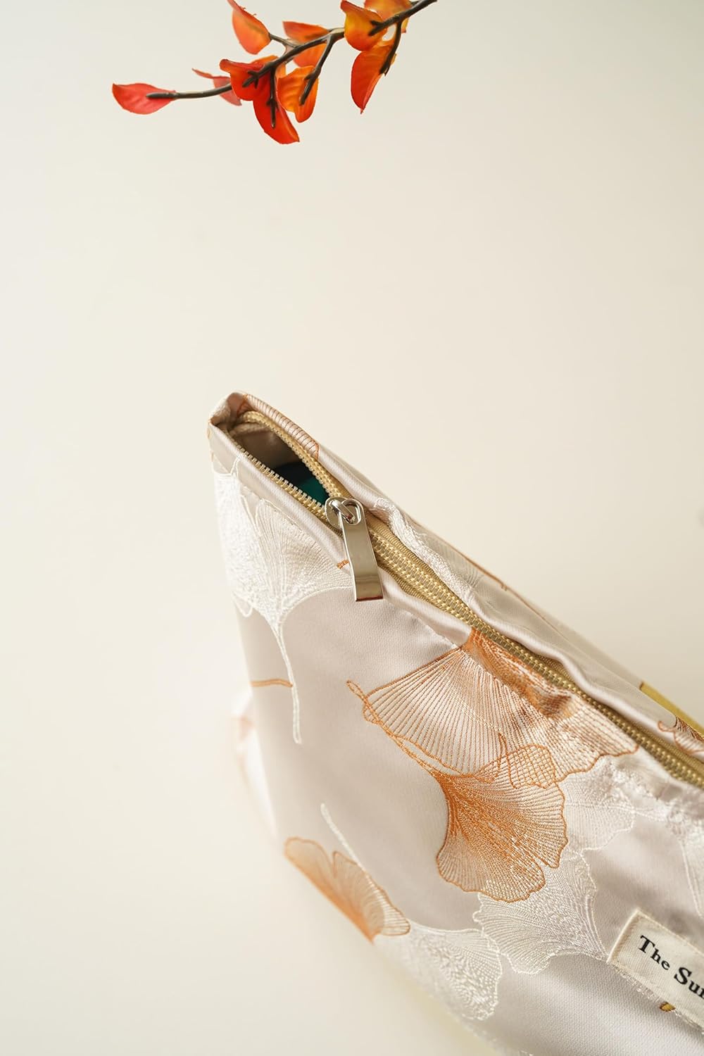 Ginko Summer Swan Large Floral Mid-day Clutch Period Hygiene Skincare Cute Makeup Bag