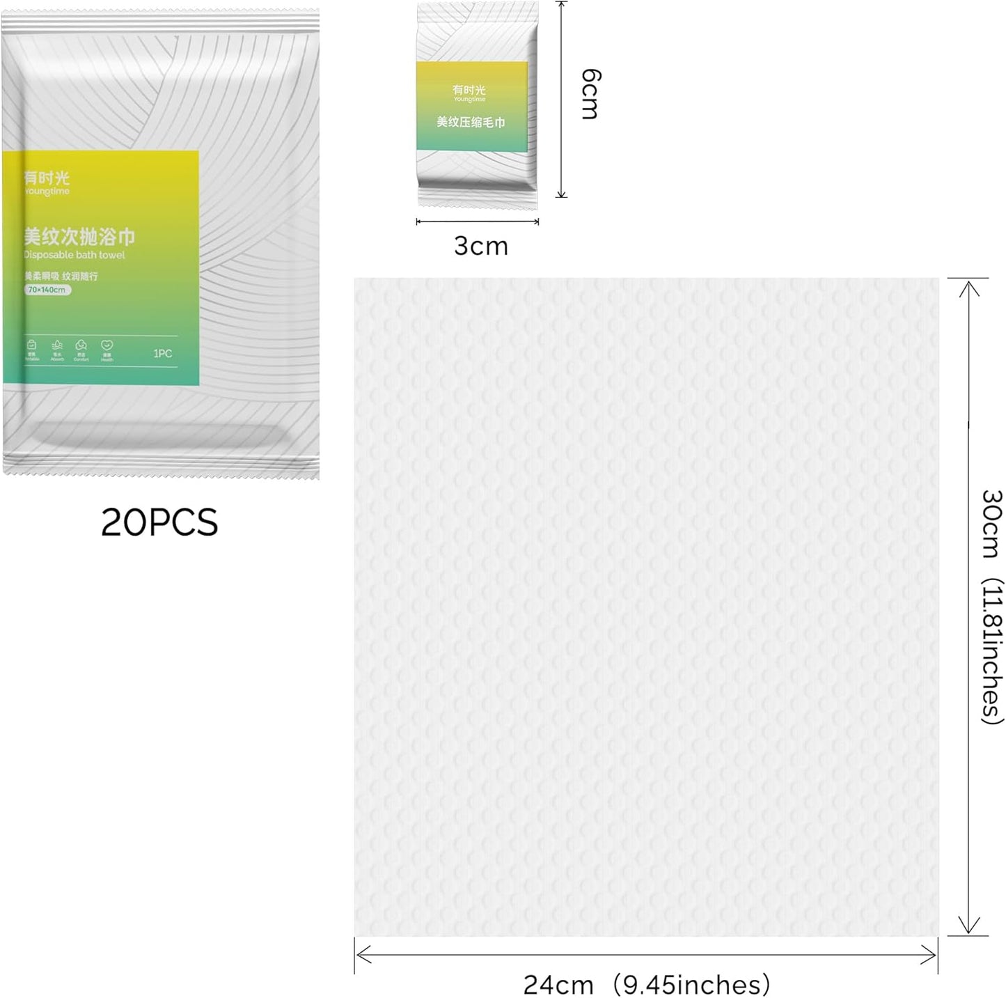 YOUNGTIME Mini Compressed Towels,Disposable Face Compressed Towel, Portable Compressed Coin Tissue for Travel,40 Pack