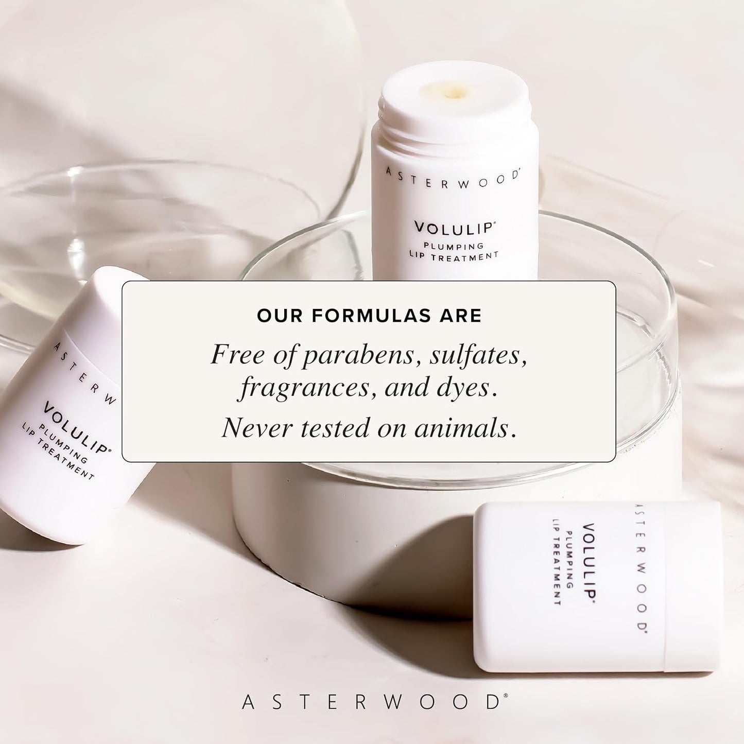 Asterwood Lip Treatment & Balm - with Volulip, Hyaluronic Acid, & Matrixyl 3000 - Hydrating, Plumping, Moisturizing, Anti-Aging - Plumper, Fuller Lips - for Women & Men - 0.5 Fl Oz