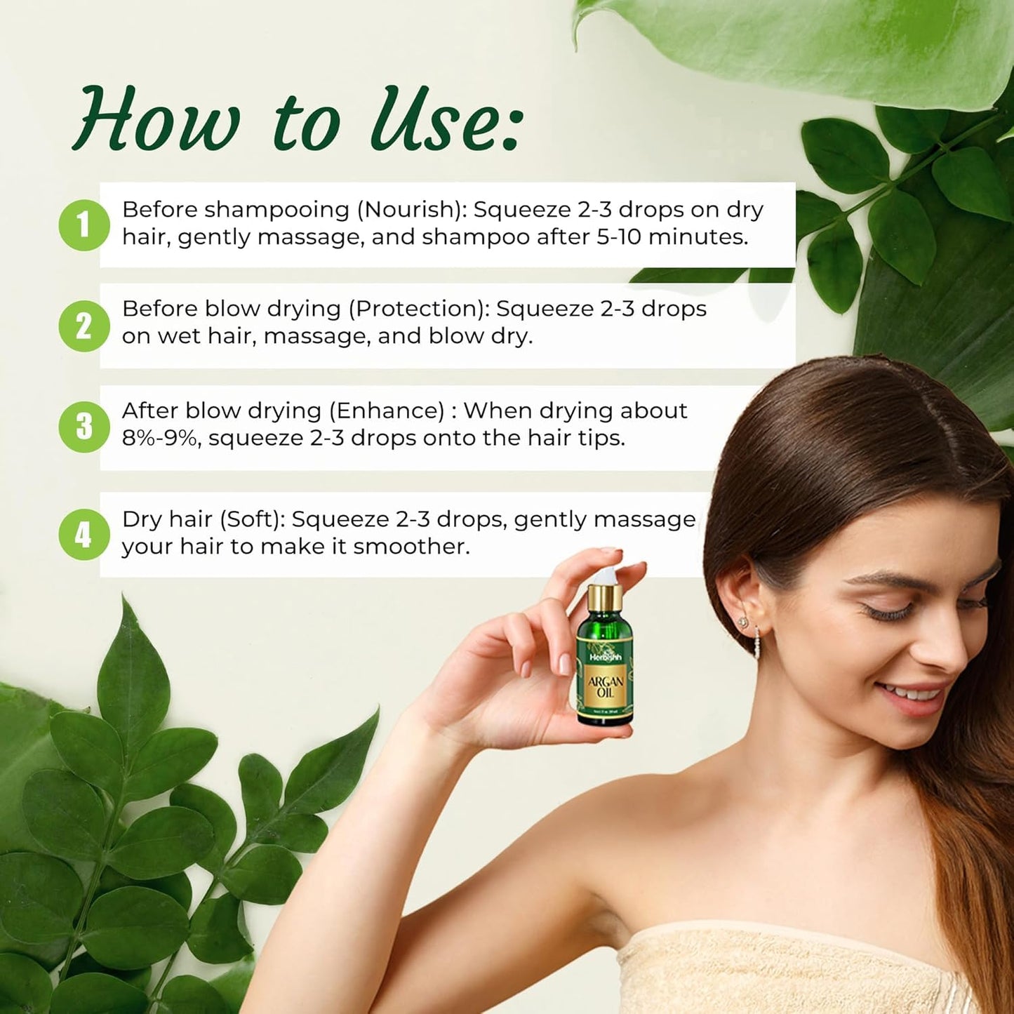 Herbishh Argan Oil & Hair Mask Combo For Deep Conditioning Treatment – Argan Oil for Hair Repair & Frizz Control (30ml) & Argan Hair Mask for Hydration (150ml), Sulfate & Paraben Free