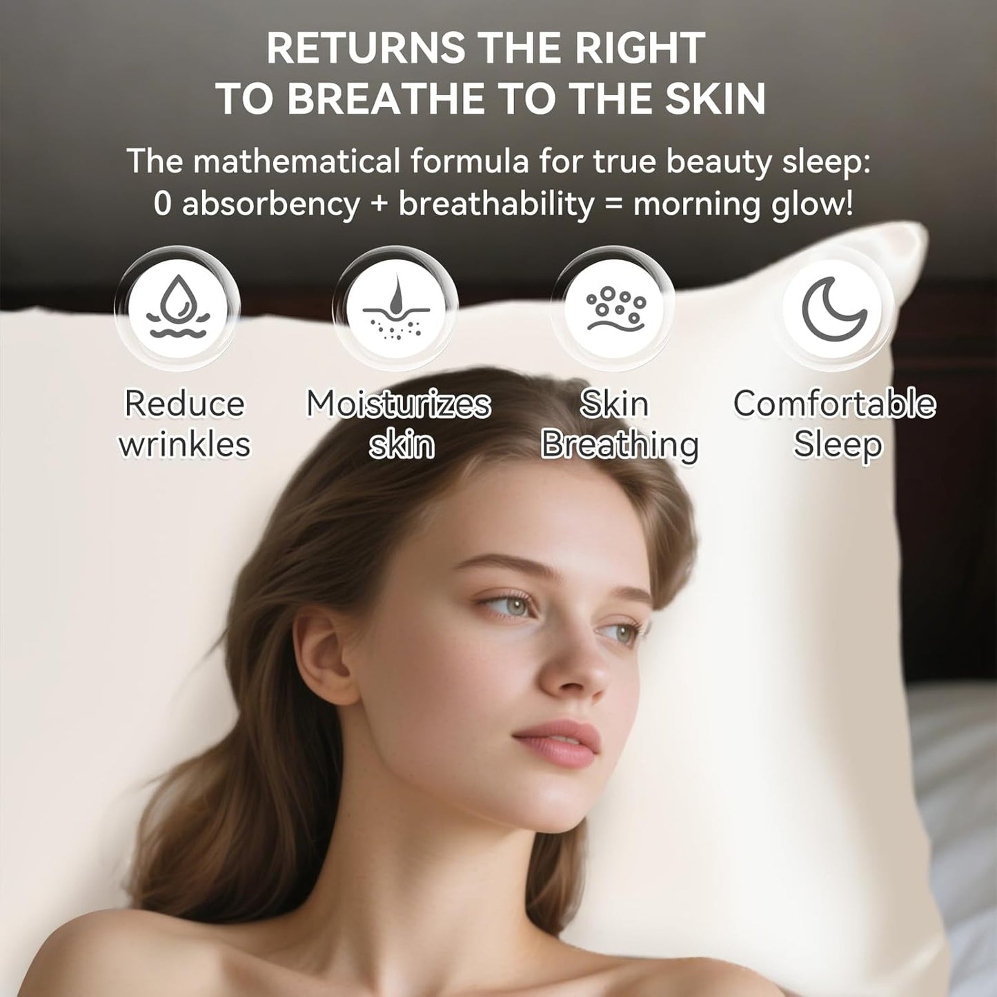 Tyfitb Satin Pillowcase Set for Hair & Skin Care – Cooling, Hypoallergenic, Anti-Frizz, Wrinkle-Free – Soft, Luxurious Pillowcases with Envelope Closure – 2-Pack, Standard Size 20x26, Gift-Ready