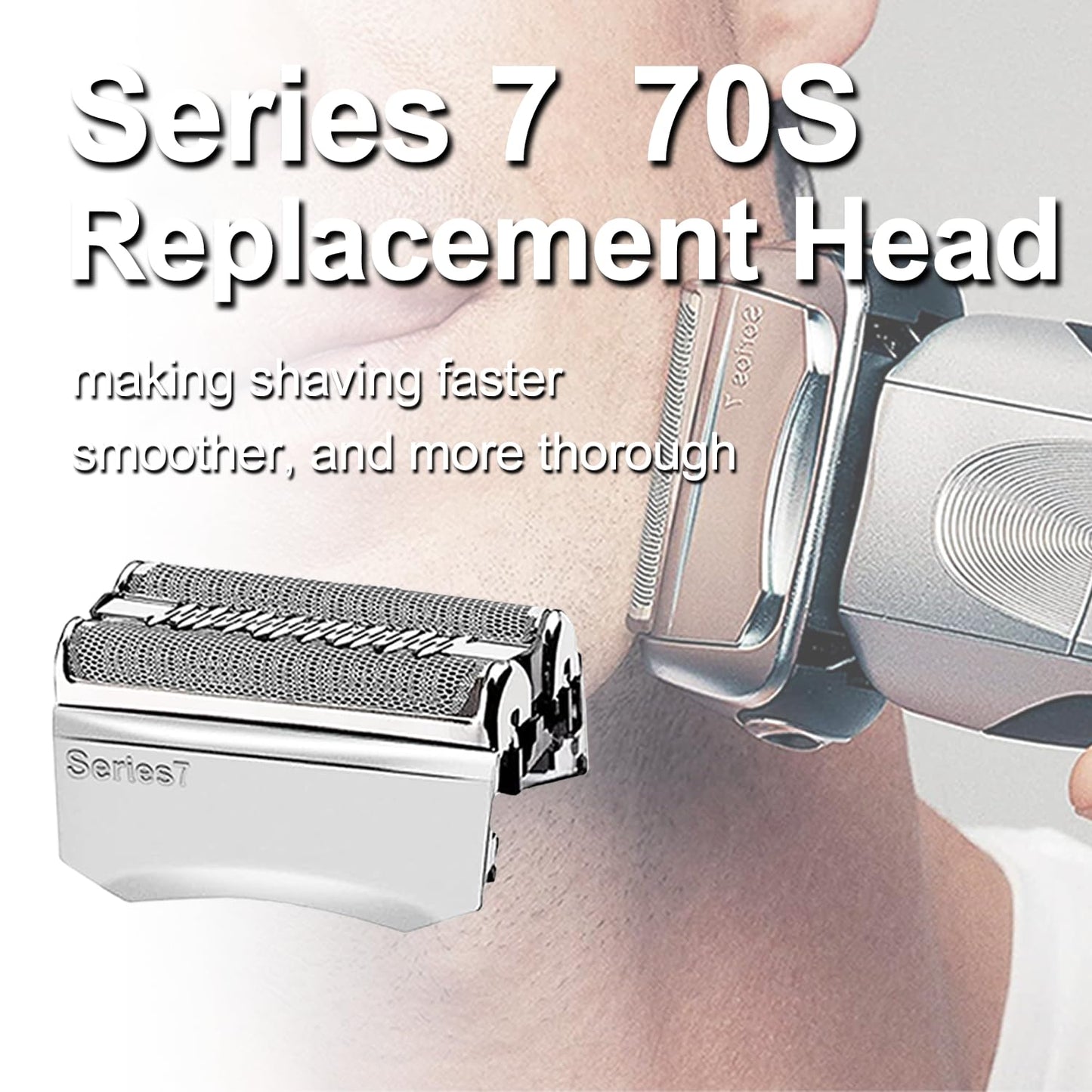 Series 7 70S Electric Shaver Replacement Head Compatible, 70S Replacement Electric Shaver Heads for Men Razor Shaving Blades Fit for Braun Series 7: 720cc, 730cc, 735s, 750cc, 760cc, 790cc, and 795cc