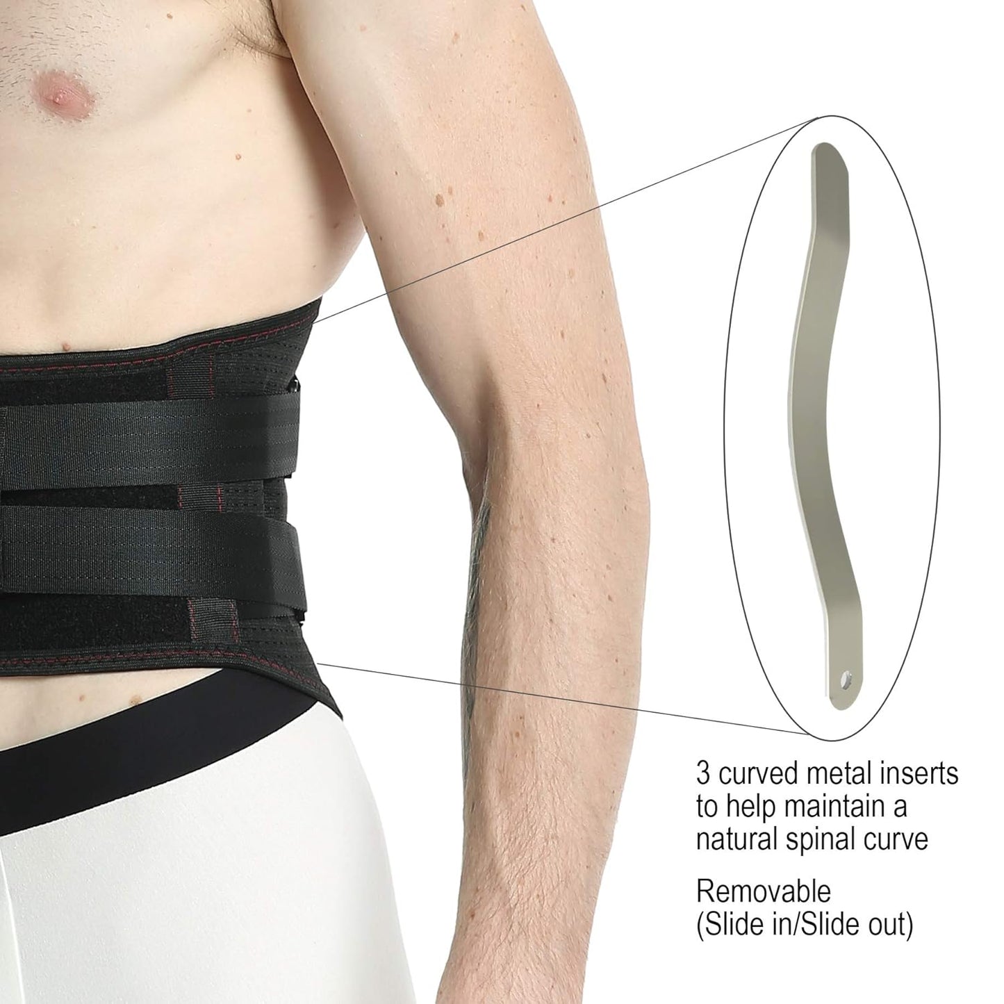 NeoTech Care Back Support Belt - Breathable & Adjustable Lower Back Brace - Double Pull Compression Straps (Black, Size M)