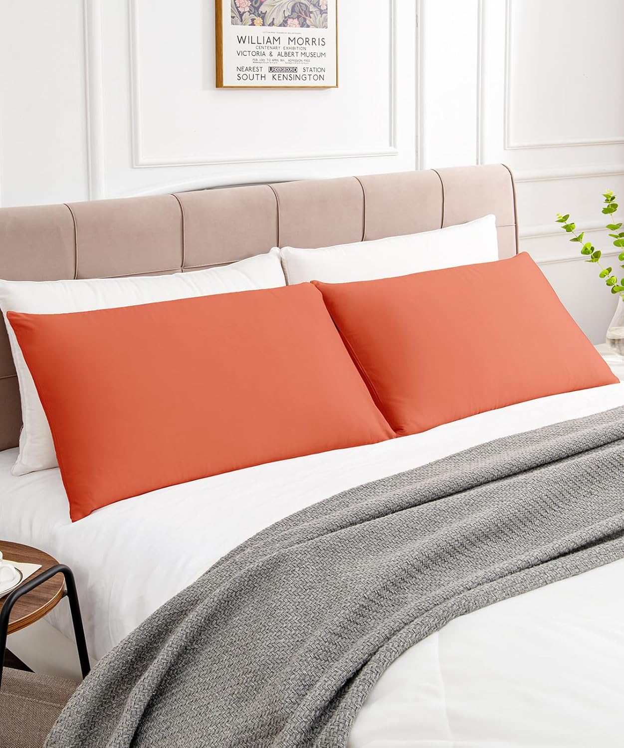 Warmstar Cotton Pillow Cases King Size Set of 2, 600 Thread Count Pillowcases 20x36 Inches, Soft Long Staple Cotton Pillowcases Breathable with Envelope Closure,Orange