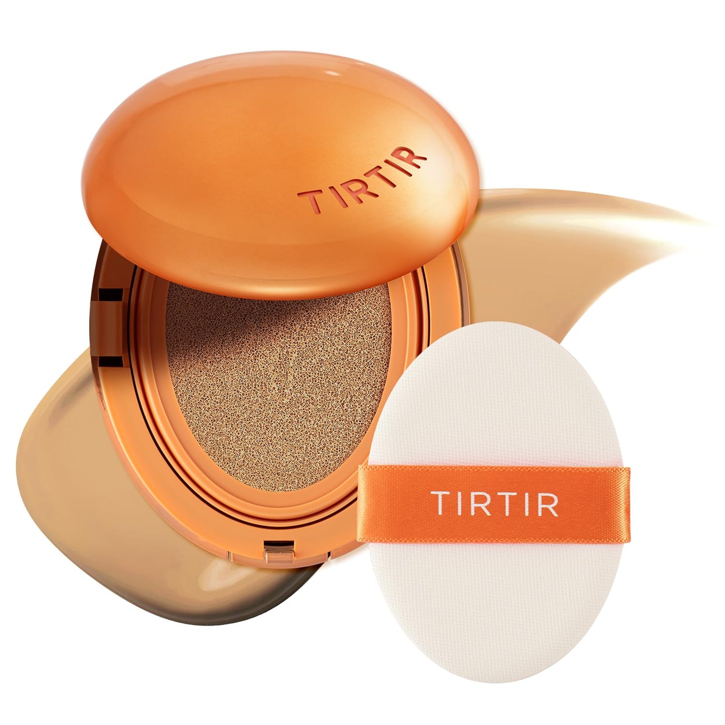 TIRTIR Mask Fit Ai Filter Cushion Foundation | AI-Like Semi-Matte Finish - Up to 72-Hour Medium to Full Coverage Korean BB Cushion Make up Beauty, #30N Rich Honey, 0.63 Fl Oz