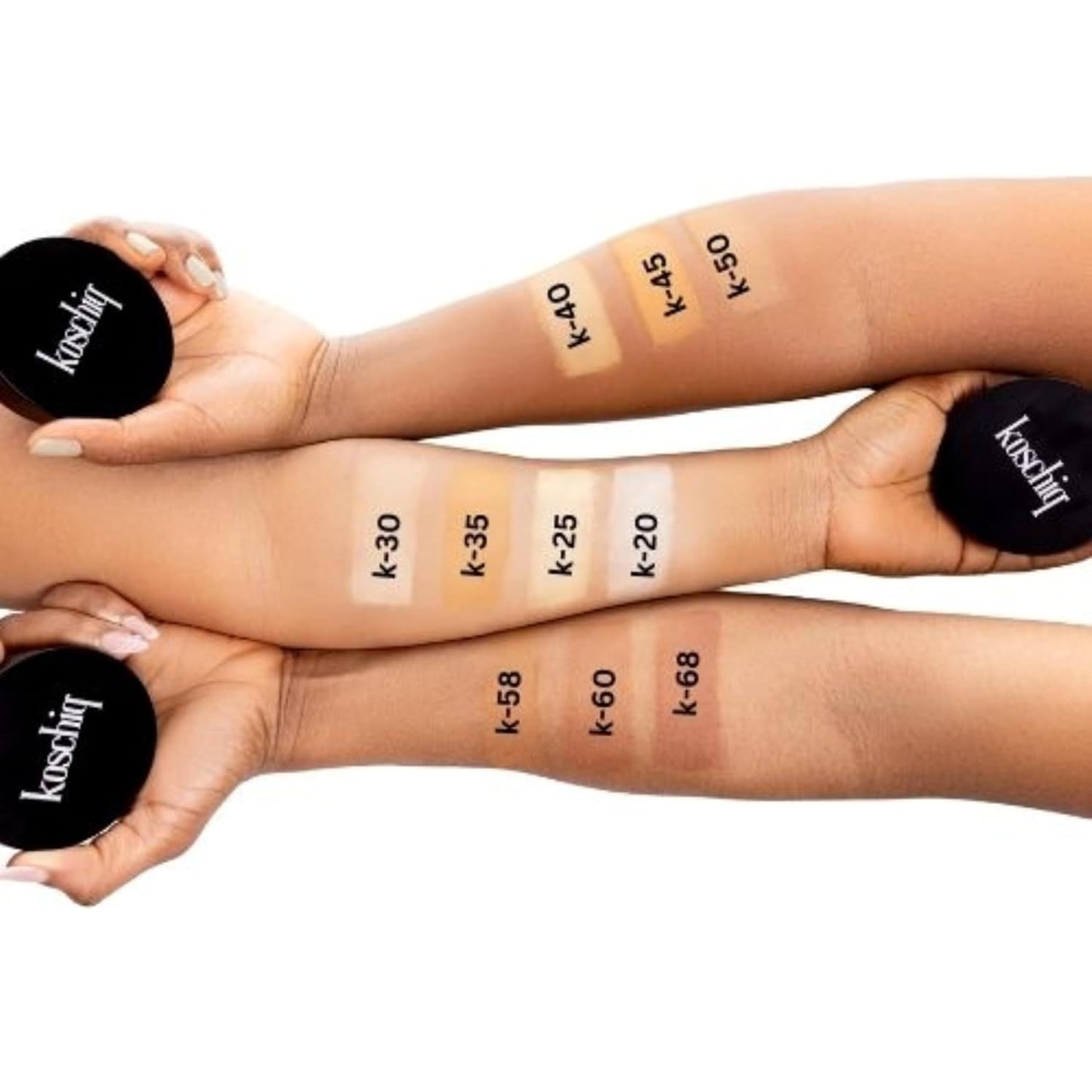 Koschiq Soft Matte Powder + Foundation – 2-in-1 Compact with Oil Control & Blurring Effect | 24hrs stay Longwear, Buildable Matte Finish | k-40. Light with warm golden undertone)