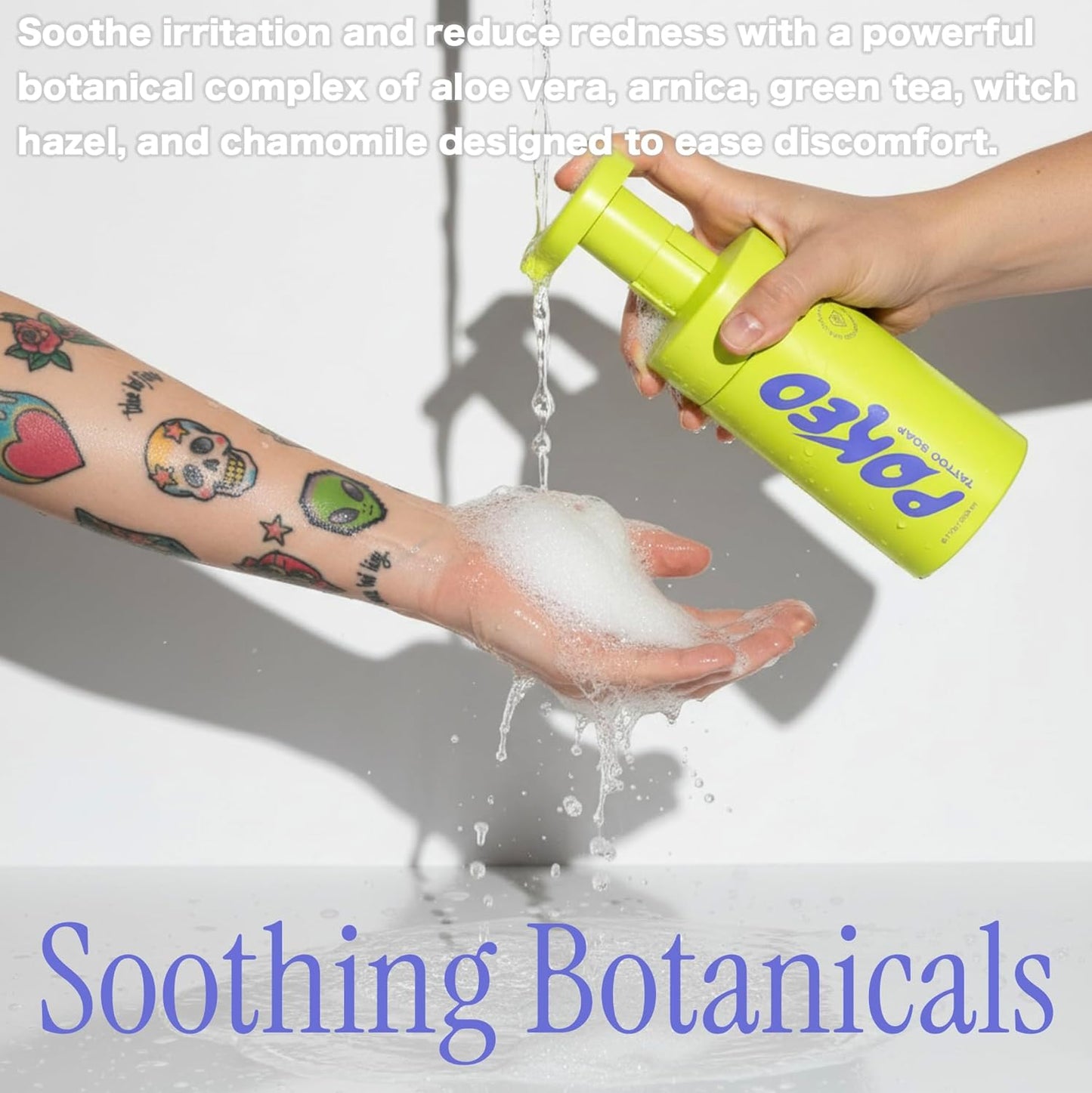 Tattoo Aftercare Soap with Soothing Botanicals & Natural Skin Purifiers (6.7 Fl Oz)