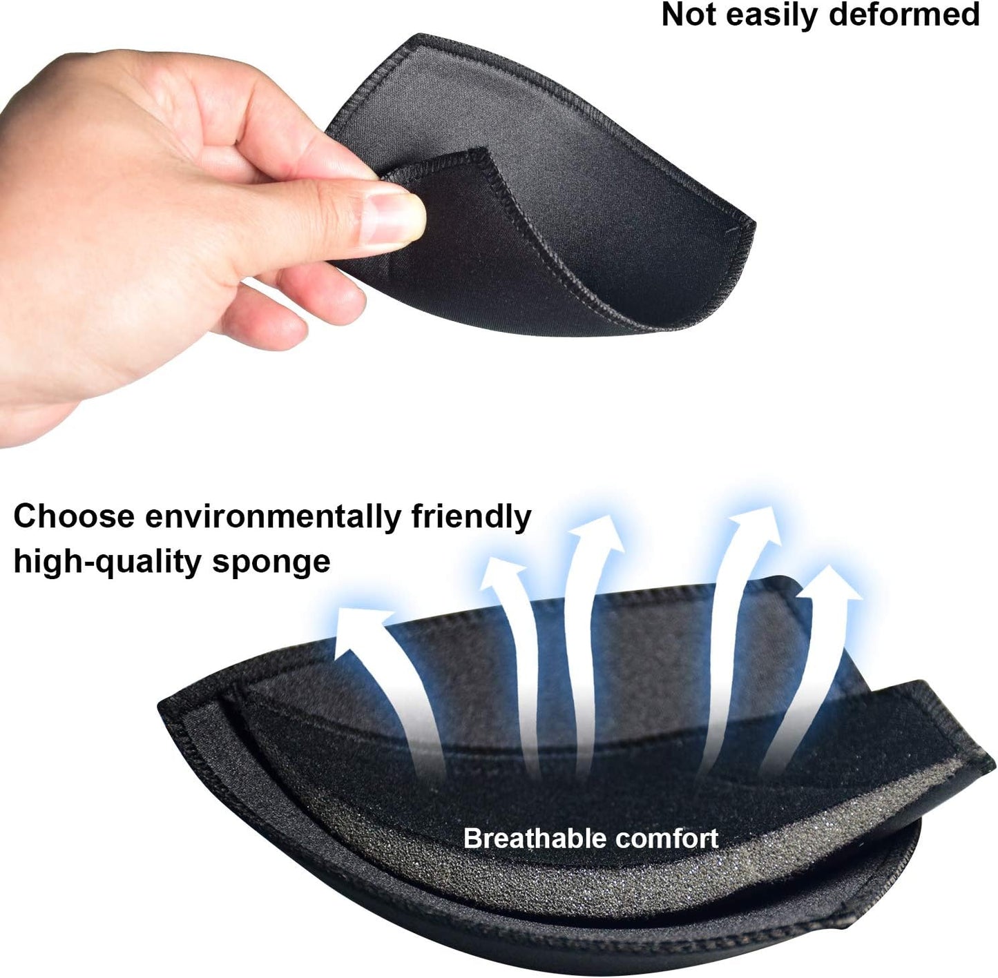 Bra Pad Insert,Removable Sport Bra Cup Triangle Breathable & Reusable Bra Pad for Yoga Bra,Swimsuits,Bikini