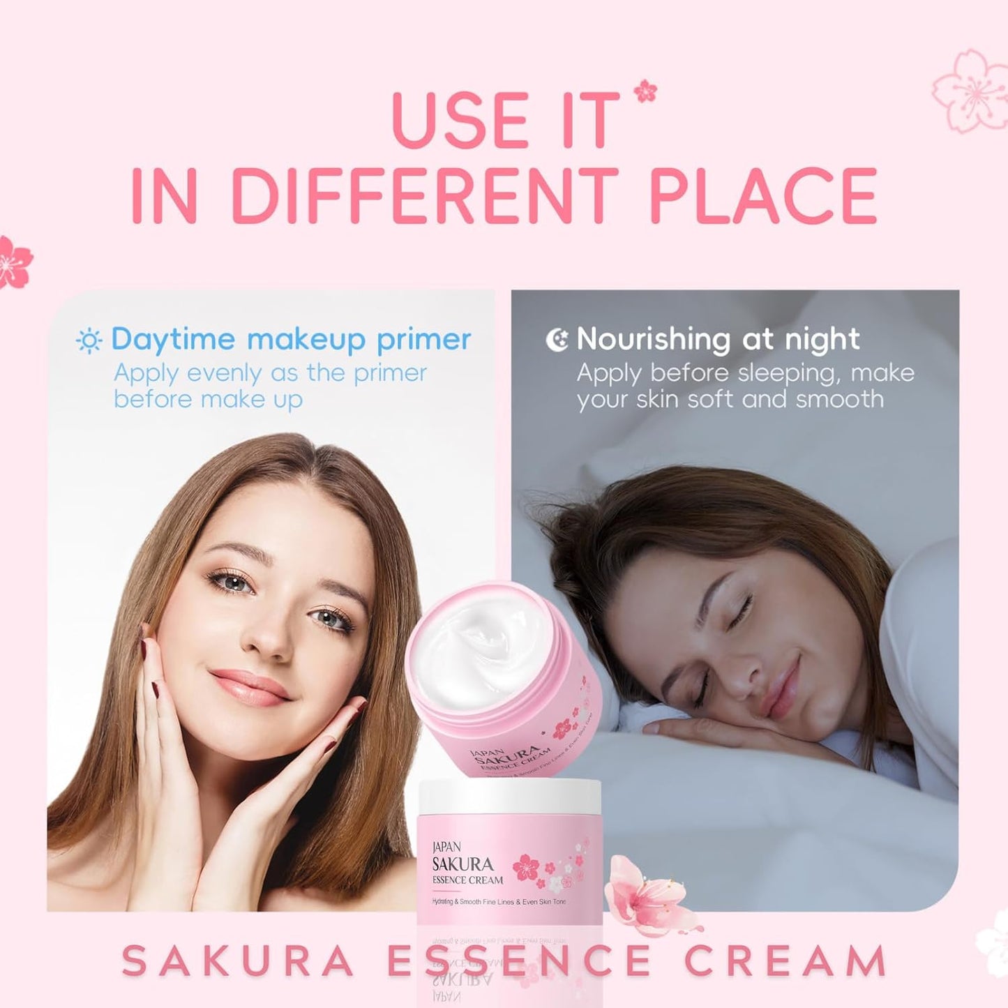 Sakura Skin Care Set for Teen Girls Gifts - Mauiluxy Skincare for Girls 10-12 Hydrating & Soften Skin, Skin Care Kit Gift Set for Women, Travel Size Facial Kit for Day & Overnight Care 14Pcs