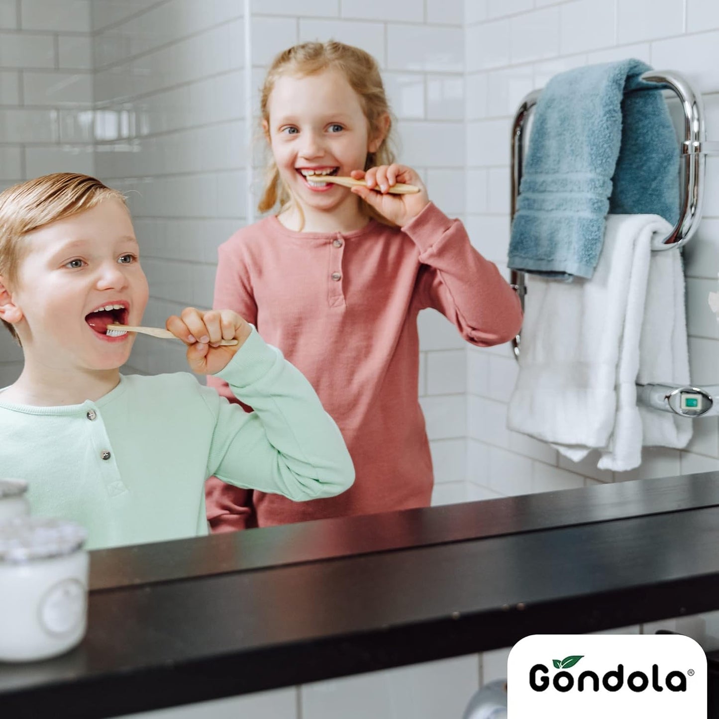 Gondola Bamboo Toothbrush (Kids - 4 Count (Pack of 1))