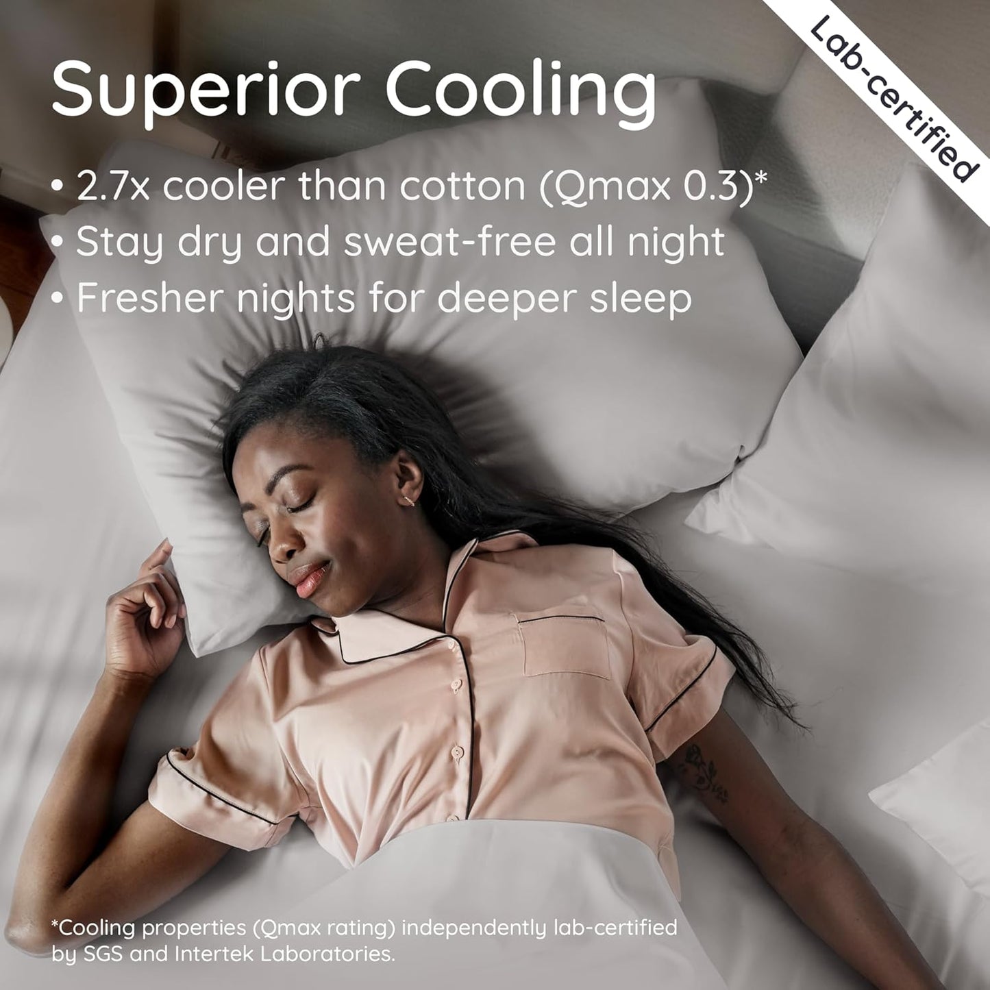 Bambaw 100% Viscose Derived from Bamboo Pillowcase Queen Size – Set of 2 Cooling Pillow Cases for Hair Protection, Envelope Pillow Cases Queen Size, Soft & Anti Acne Pillow Cases (Moonlight Gray)