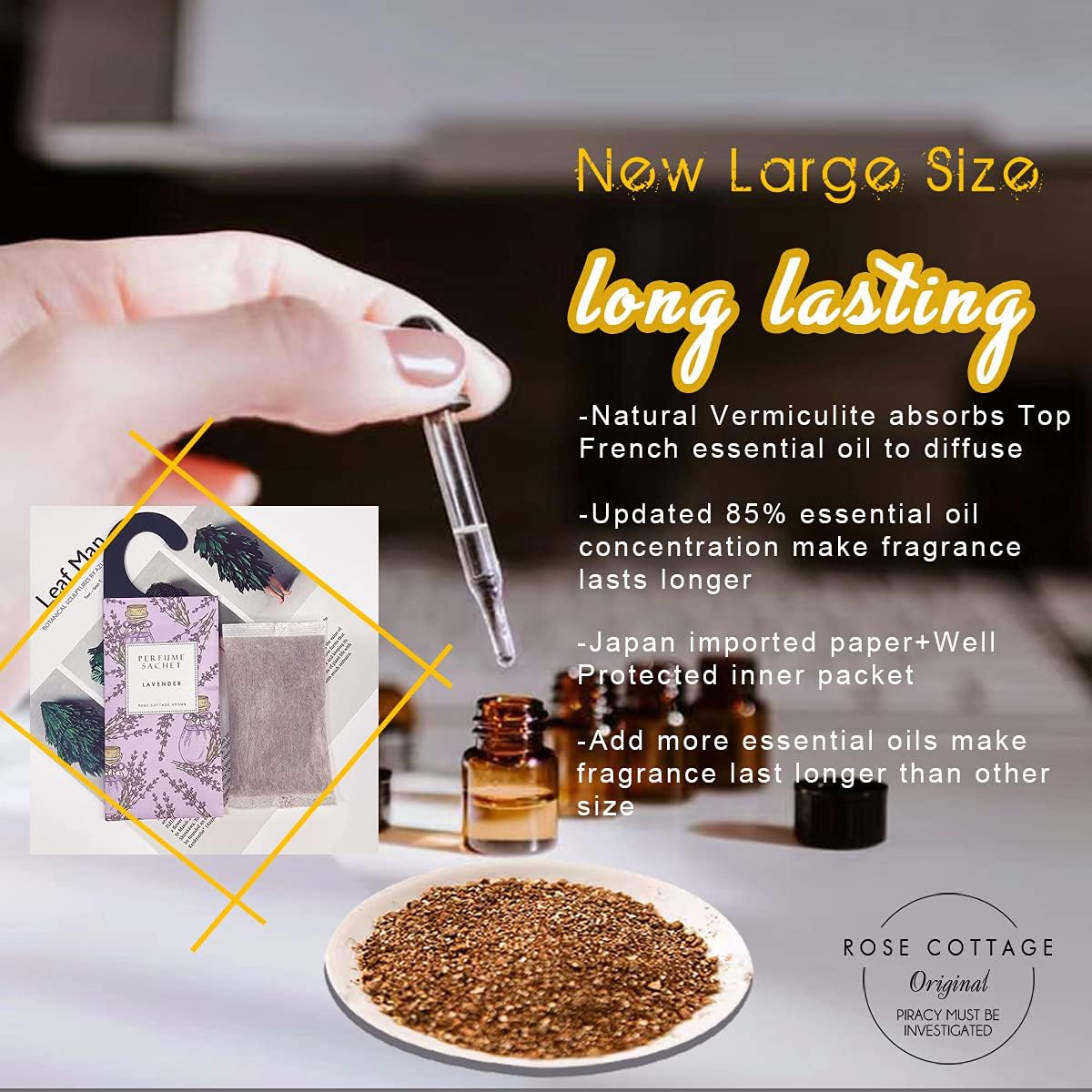 Large 12 Packs Apricot Blossom Hanging Closet Air Freshener Scented Sachets Long Lasting Smell Goods