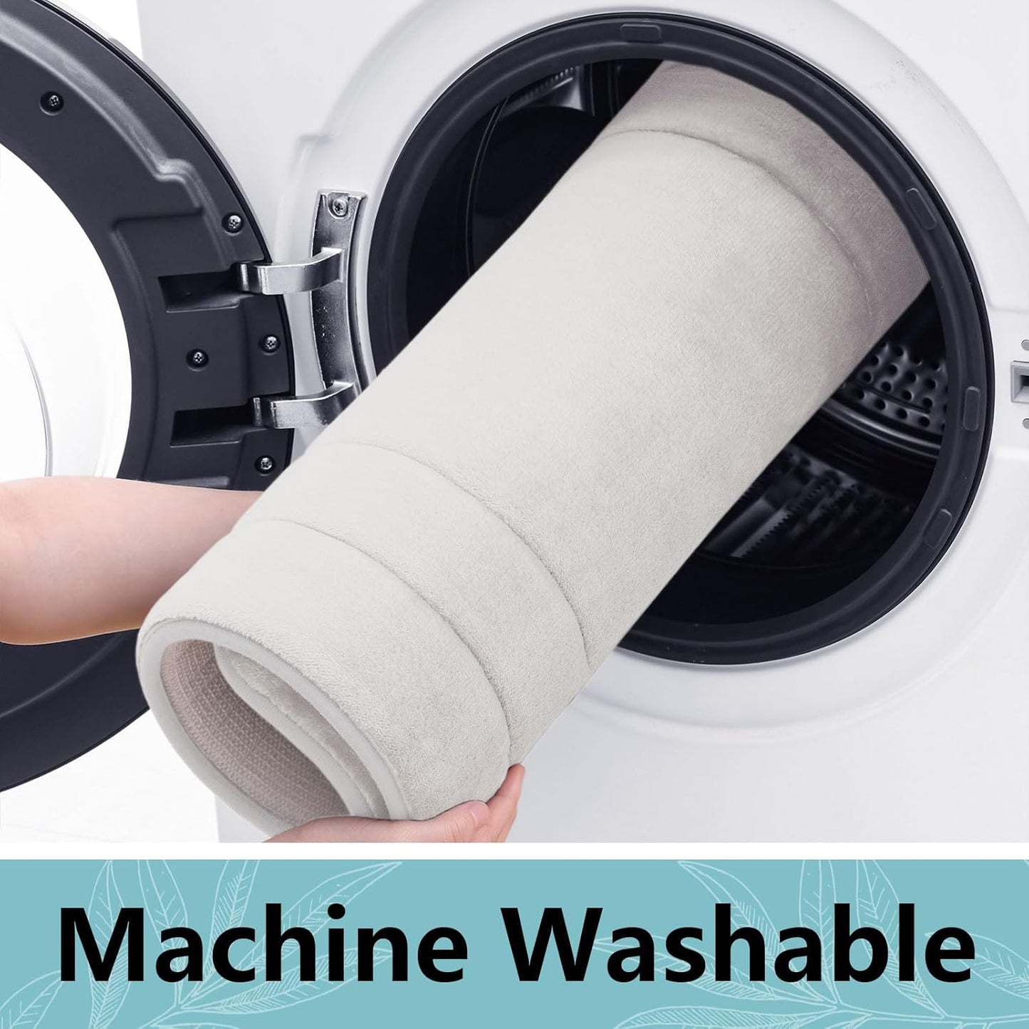 Arotive Memory Foam Bathroom Rug Mat 54x24, Ultra Soft and Absorbent Bath Mat, Machine Wash Dry, Comfortable Bath Rug Carpet for Bathroom Floor, Tub and Shower, Ivory