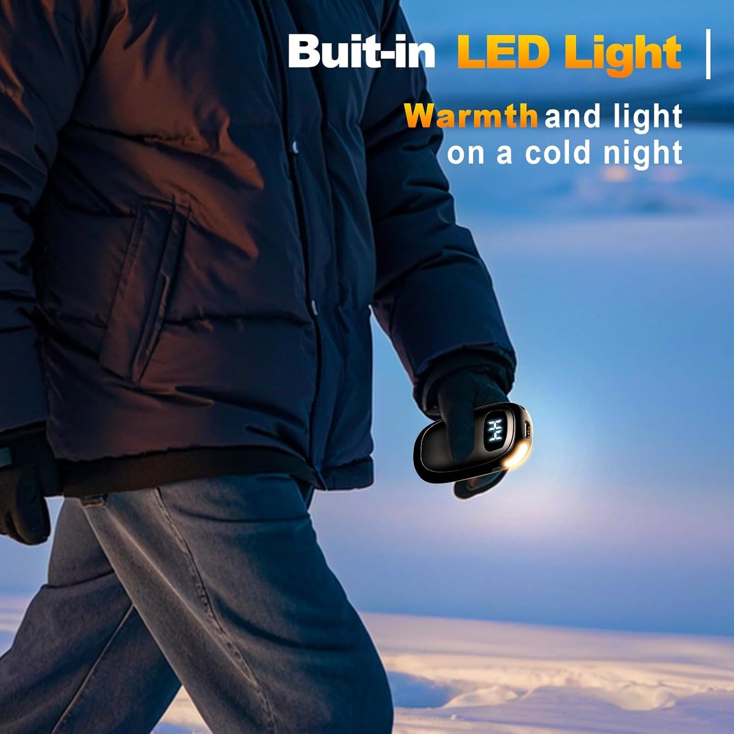 Hand Warmers Rechargeable - Electric Hand Warmers, Max 20 Hrs Warmth 4 Levels Heat Up to 131℉, Dual-Side Heating Portable Reusable Pocket Heater 2 Pack for Raynauds, Hunting, Camping, Golf