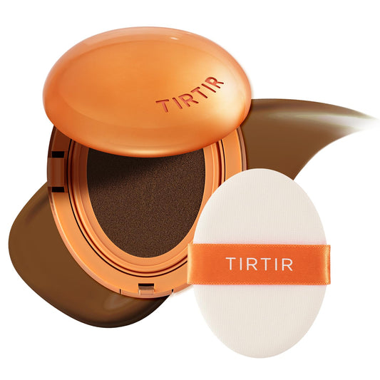 [*Mini Size*] TIRTIR Mask Fit Ai Filter Cushion Foundation | AI-Like Semi-Matte Finish - Up to 72-Hour Medium to Full Coverage Korean BB Cushion Make up Beauty, #45W Chestnut, 0.15 Fl Oz