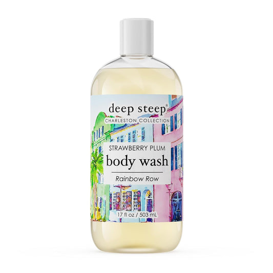 Deep Steep Body Wash, Strawberry Plum (Rainbow Row), 17 oz – Hydrating Shower Gel with Hyaluronic Acid, Shea Butter, Aloe Vera & Argan Oil – Vegan, Clean Beauty, Clean & Refreshed Skin