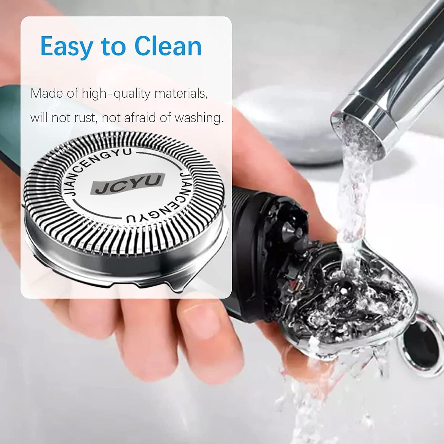 HQ8 Replacement Heads Compatible with Philips Norelco Aquatec Shaver, HQ8 Blades for Philips Norelco Aquatec Shavers Razor for PT720 PT730 AT880 At830 AT810, New Upgraded HQ8 Blades, 6 Pack