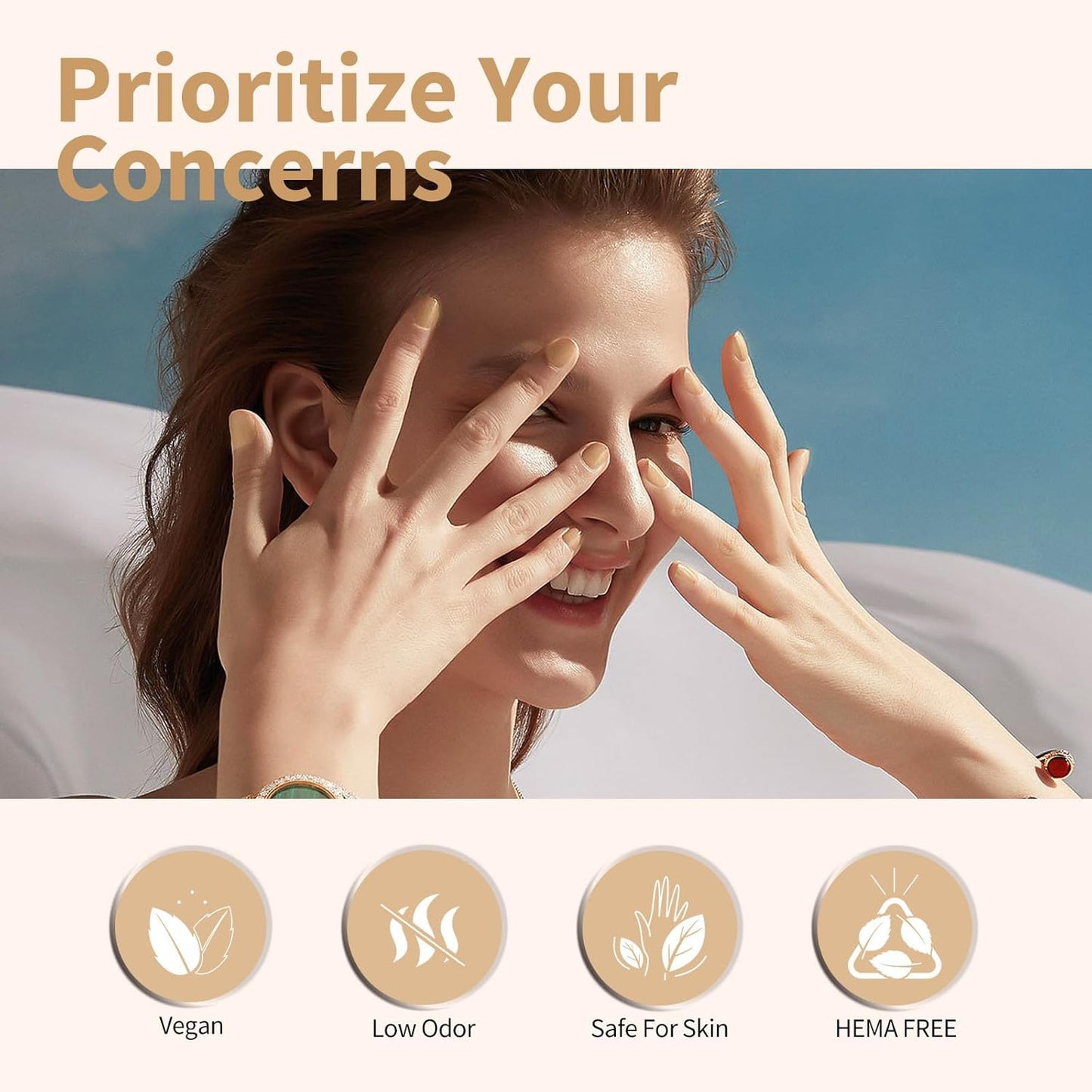 CANNI 6 Colors 9 ML Hema-Free Brown Gel Nail Polish Set, Fall Light Brown Nude Blue Gel Polish Kit, Soak Off LED Nail Gel Manicure Kit DIY at Home Salon Gifts