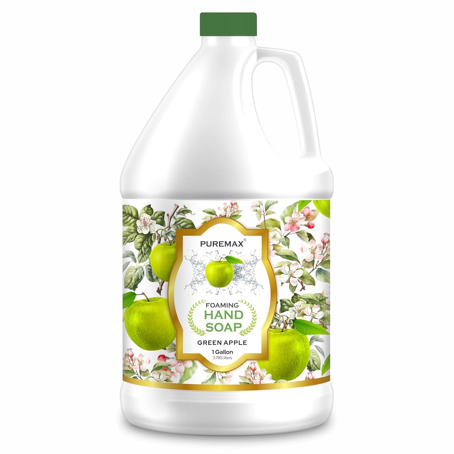 Foaming Hand Soap Refill with Essential Oils | Green Apple | Moisturizing | All-Natural | Made in USA | 128 Fl Oz (1 Gallon) |