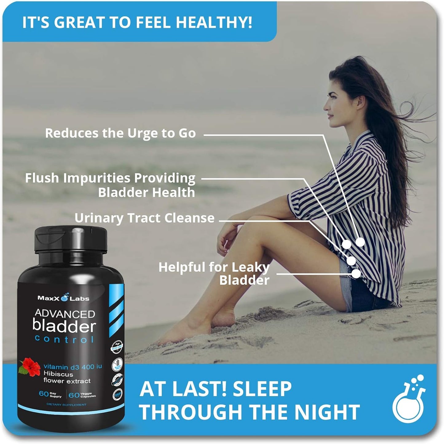 Advanced Bladder Control Supplements for Women & Men - Supports Urinary Tract Health - Helps Overactive Bladder & Urinary Tract Infection - Cranberry Pills w/Pumpkin Seed Oil Extract