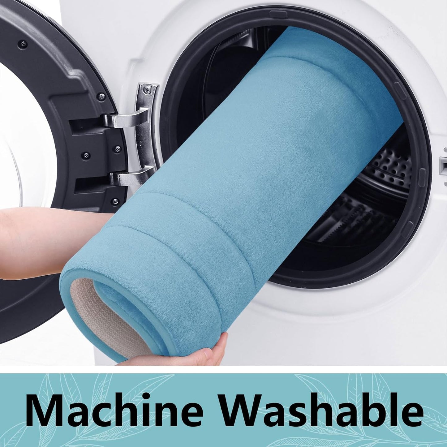 Arotive Memory Foam Bathroom Rug Mat 59x24, Ultra Soft and Absorbent Bath Mat, Machine Wash Dry, Comfortable Bath Rug Carpet for Bathroom Floor, Tub and Shower, Blue