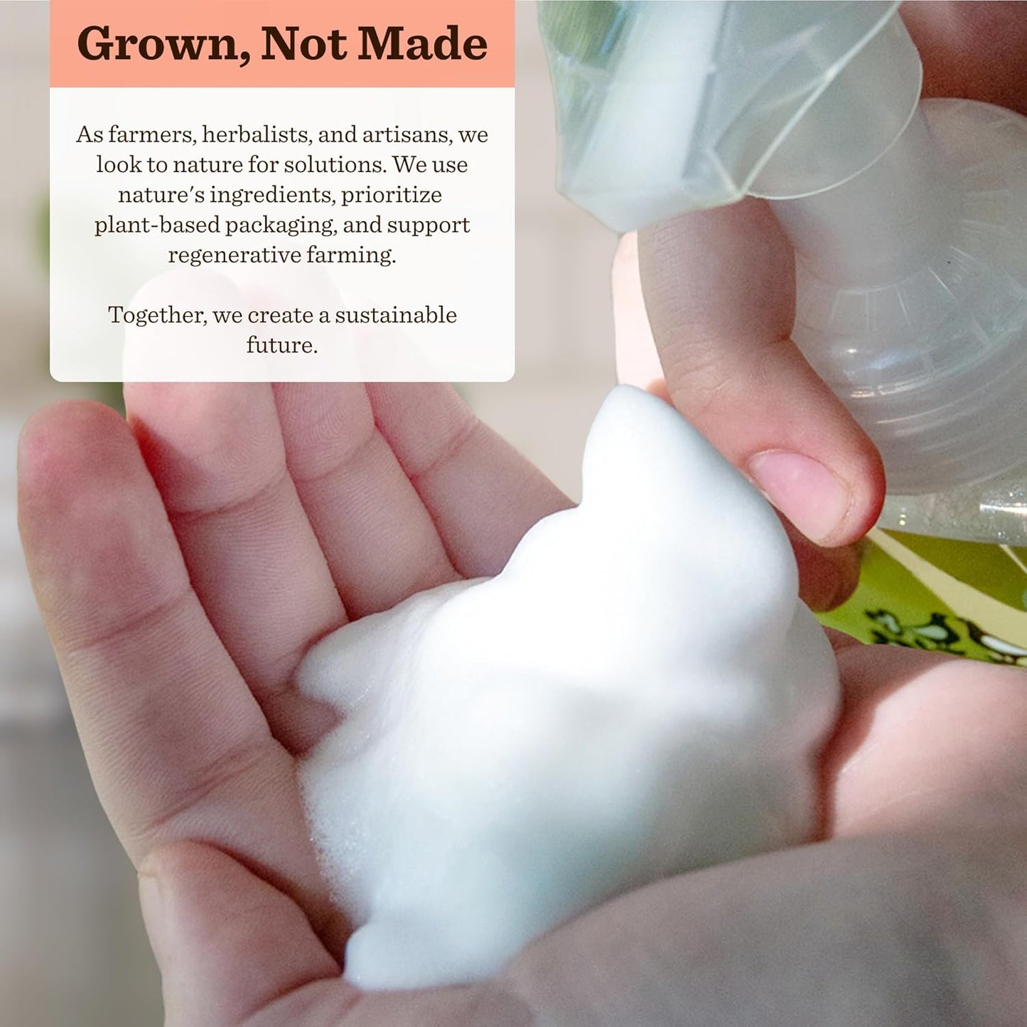 Moon Valley Foaming Hand Soap Refill Pouch, Two-Pack Grapefruit Thyme Soap, Vegan and Non-GMO, Environmentally Friendly Option