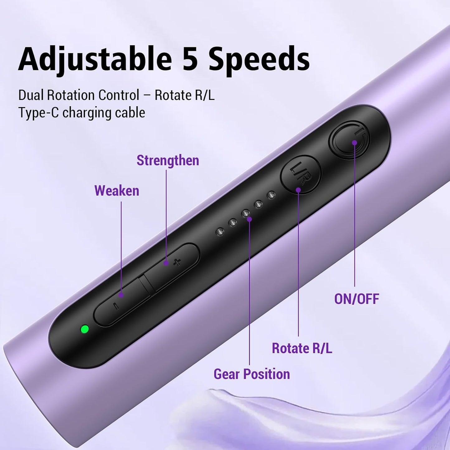 Electric Nail Drill Set, Cordless Electric Nail File Set Rechargeable, 5 Speed Portable Nail Drill Machine for Thick Nail Toenail Cuticle, Hand Feet Trimmer Buffer for Women Men Baby Pets