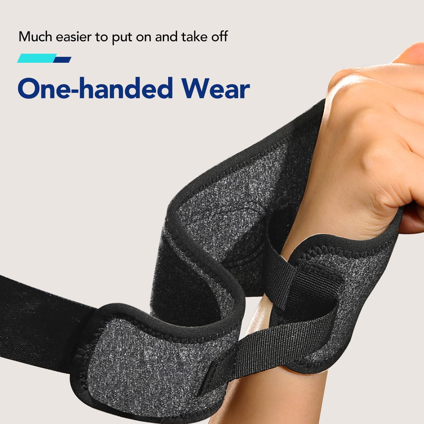 2 x Wrist Brace with Soft Thumb Opening for Mild Carpal Tunnel Tendonitis Arthritis Sprains (Not for Thumb), Compression Hand Brace for Women Men, Wrist Support Strap for Sports Work Typing Sleeping