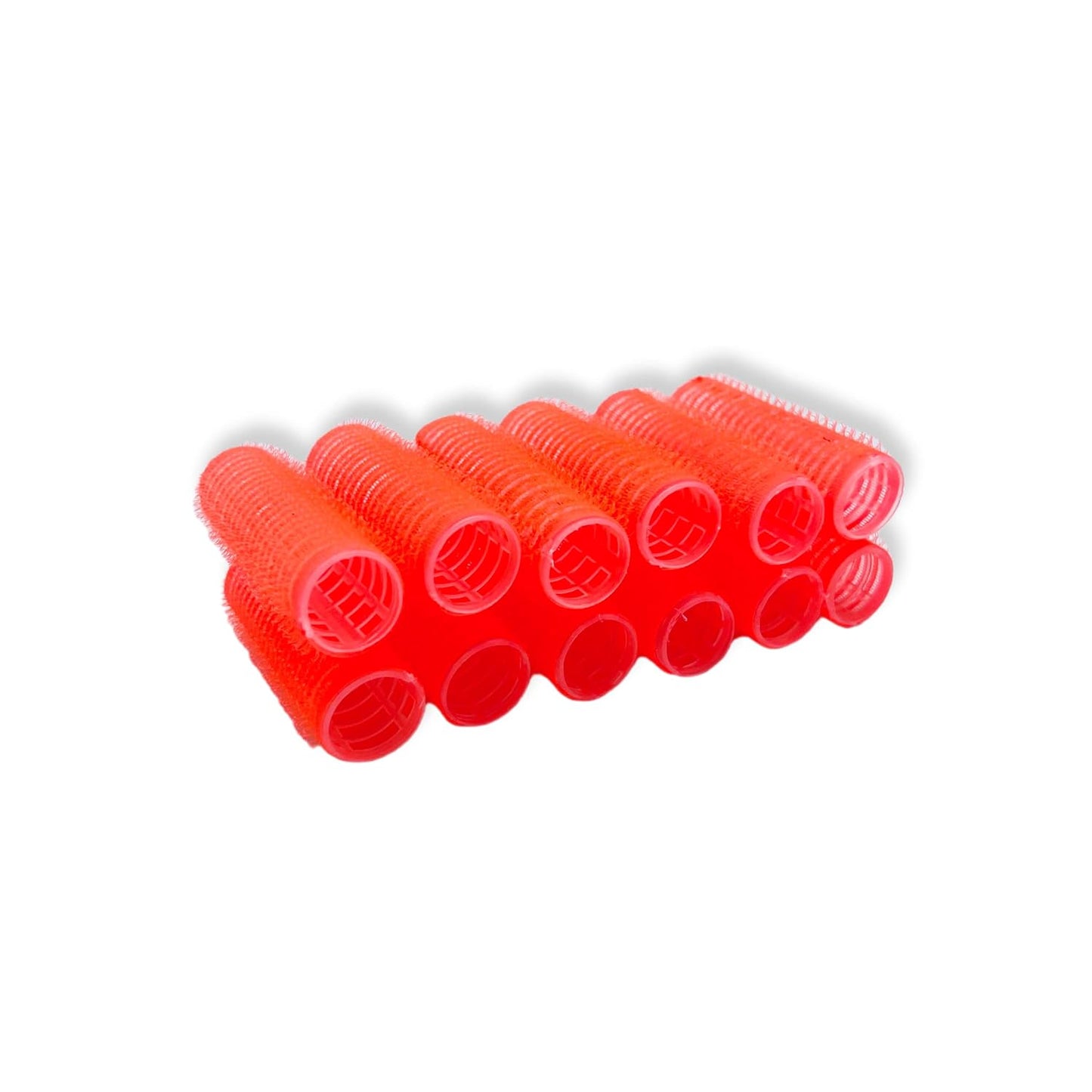 12PCS Roller Curlers for Medium Short Hair, Heatless Bangs Curlers, Create Natural Curly Hairstyle (Red)