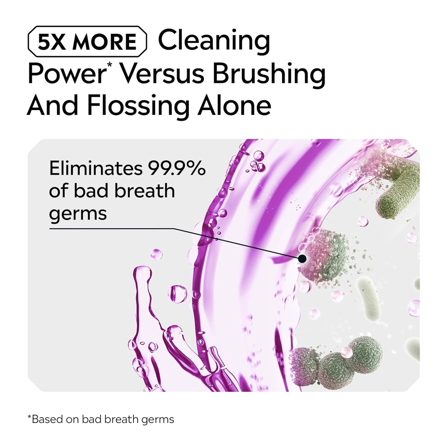 Listerine Total Care Alcohol-Free Anticavity Fluoride Mouthwash, 6 Benefit Oral Rinse to Help Kill 99% of Germs That Cause Bad Breath, Strengthen Enamel, Fresh Mint Flavor, 500 mL